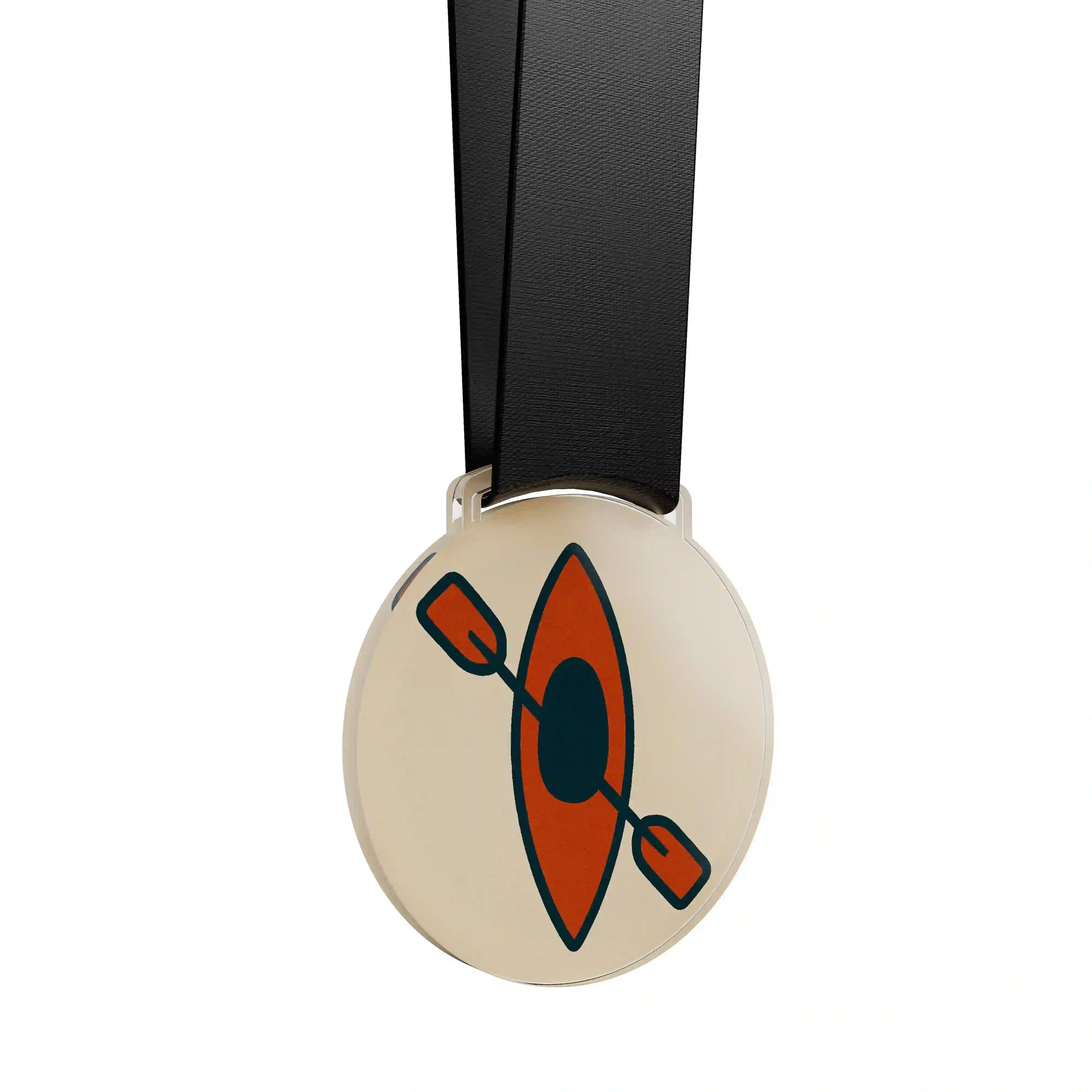 médaille acrylique représentant le canoë kayak
