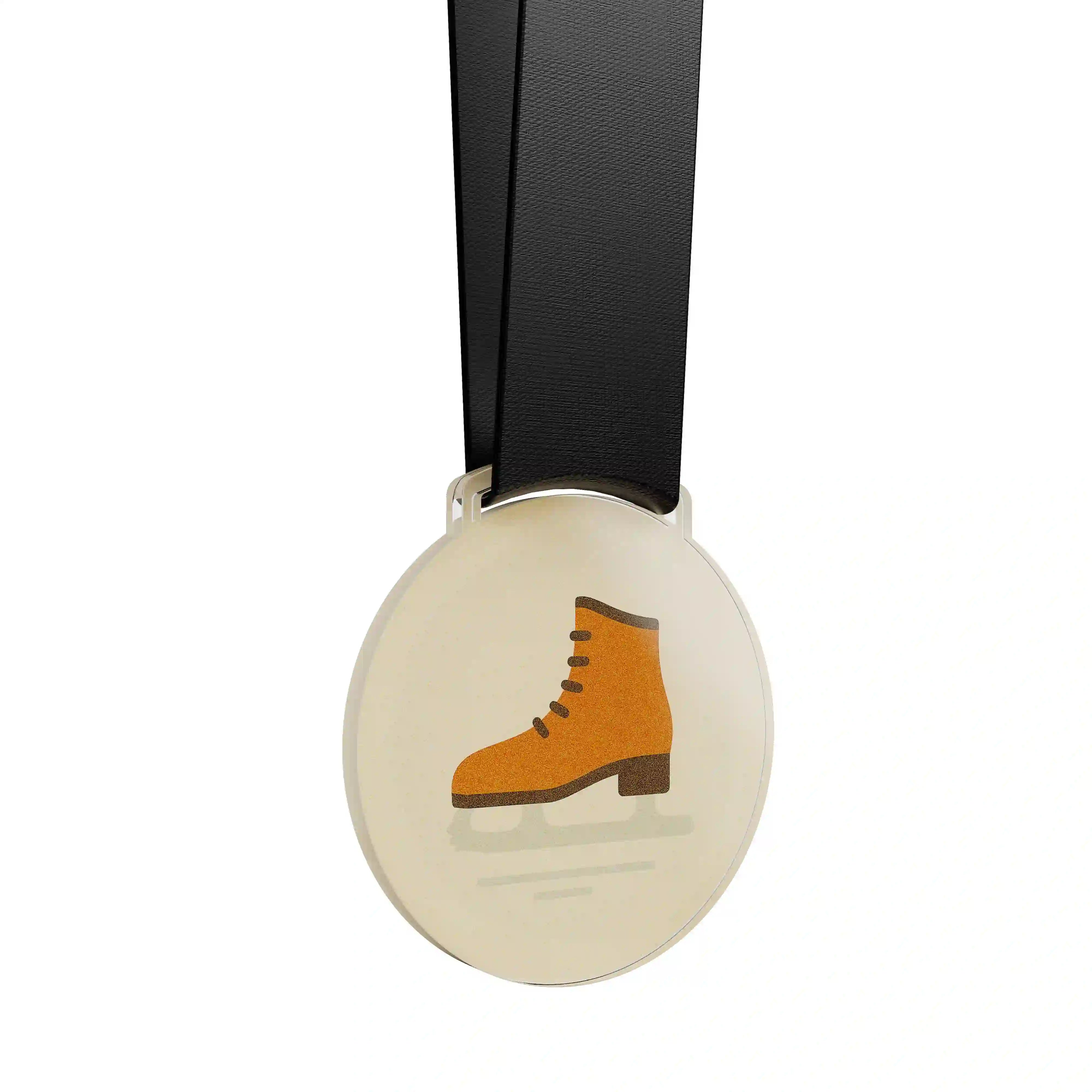 médaille acrylique représentant le patinage artistique