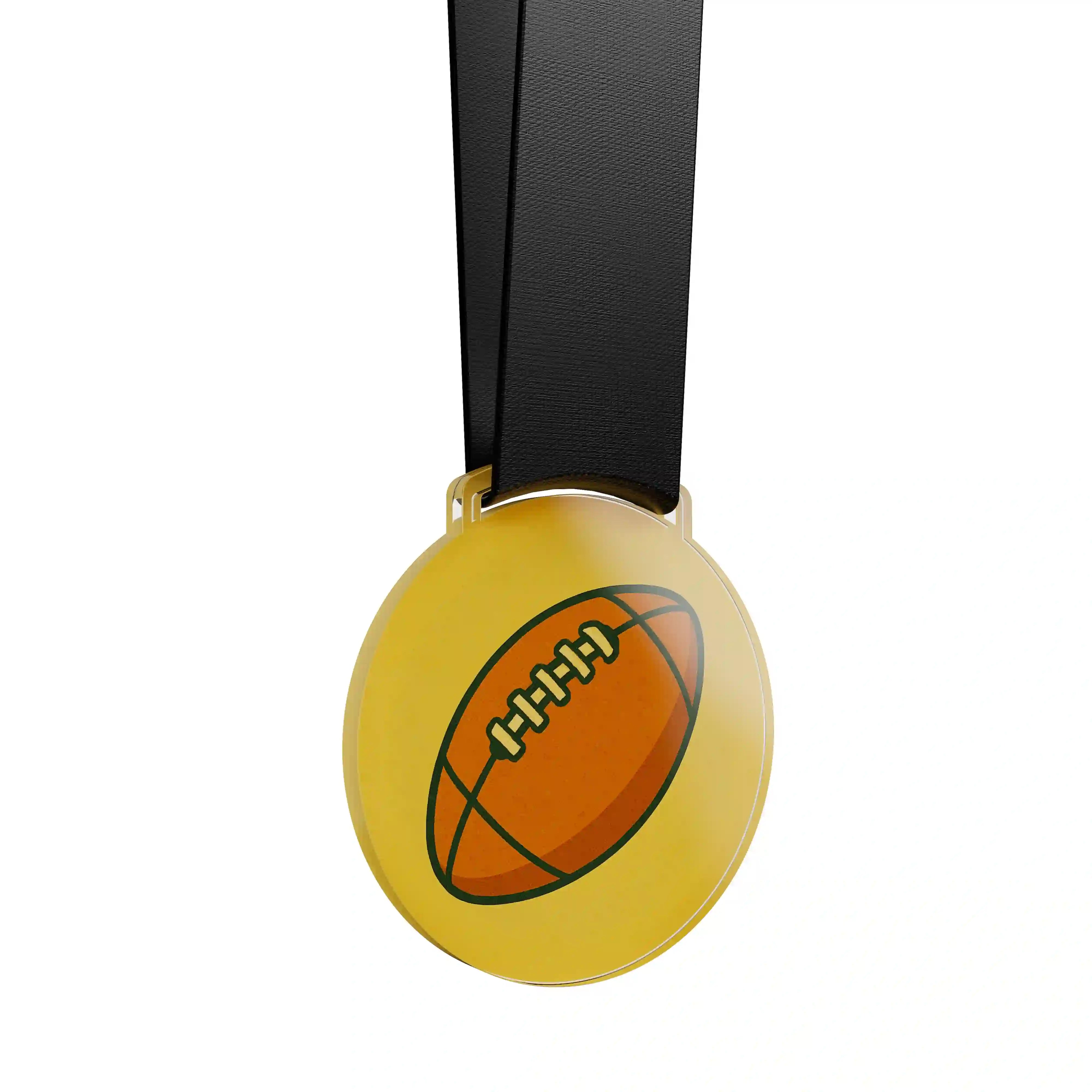 médaille acrylique représentant le rugby