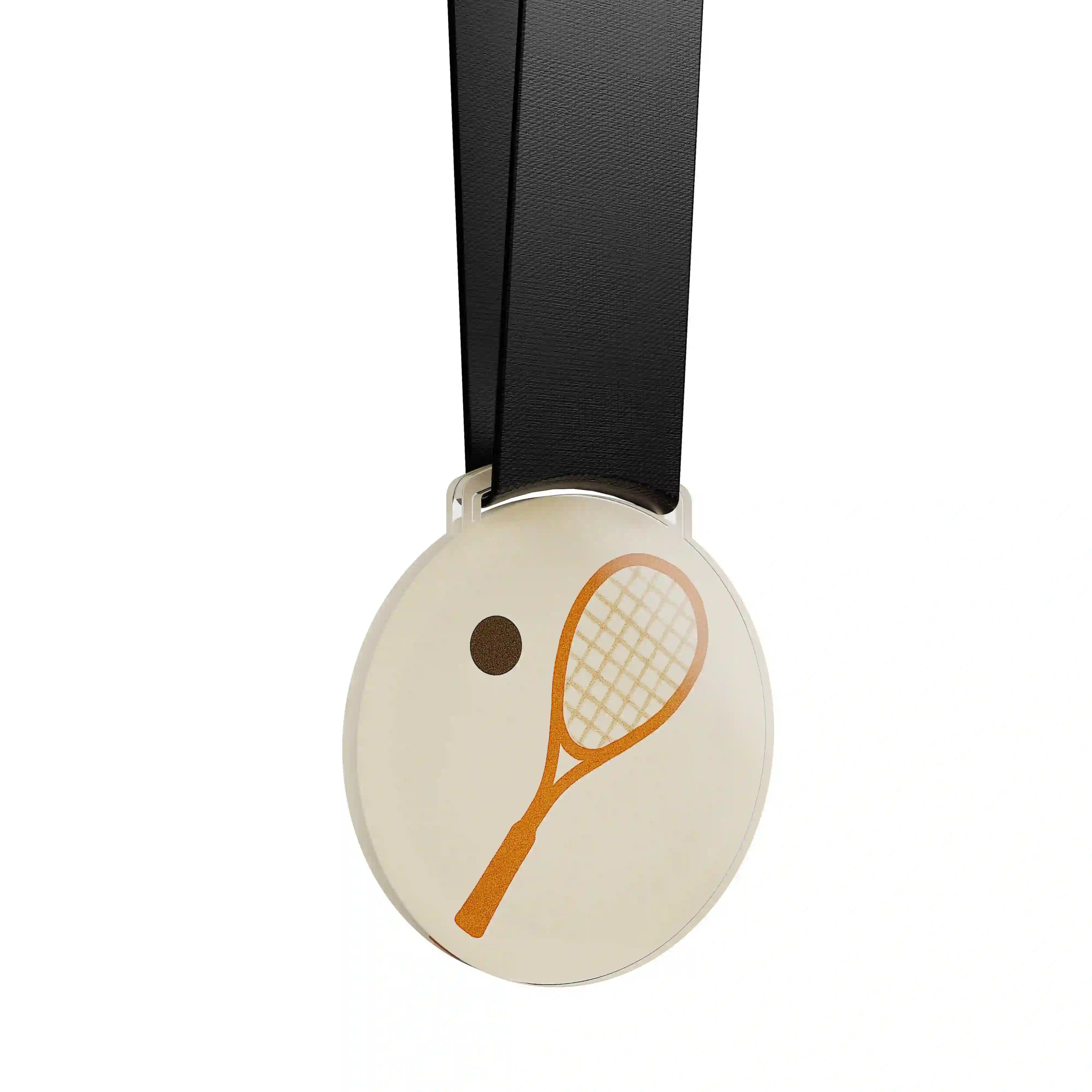 médaille acrylique représentant le tennis