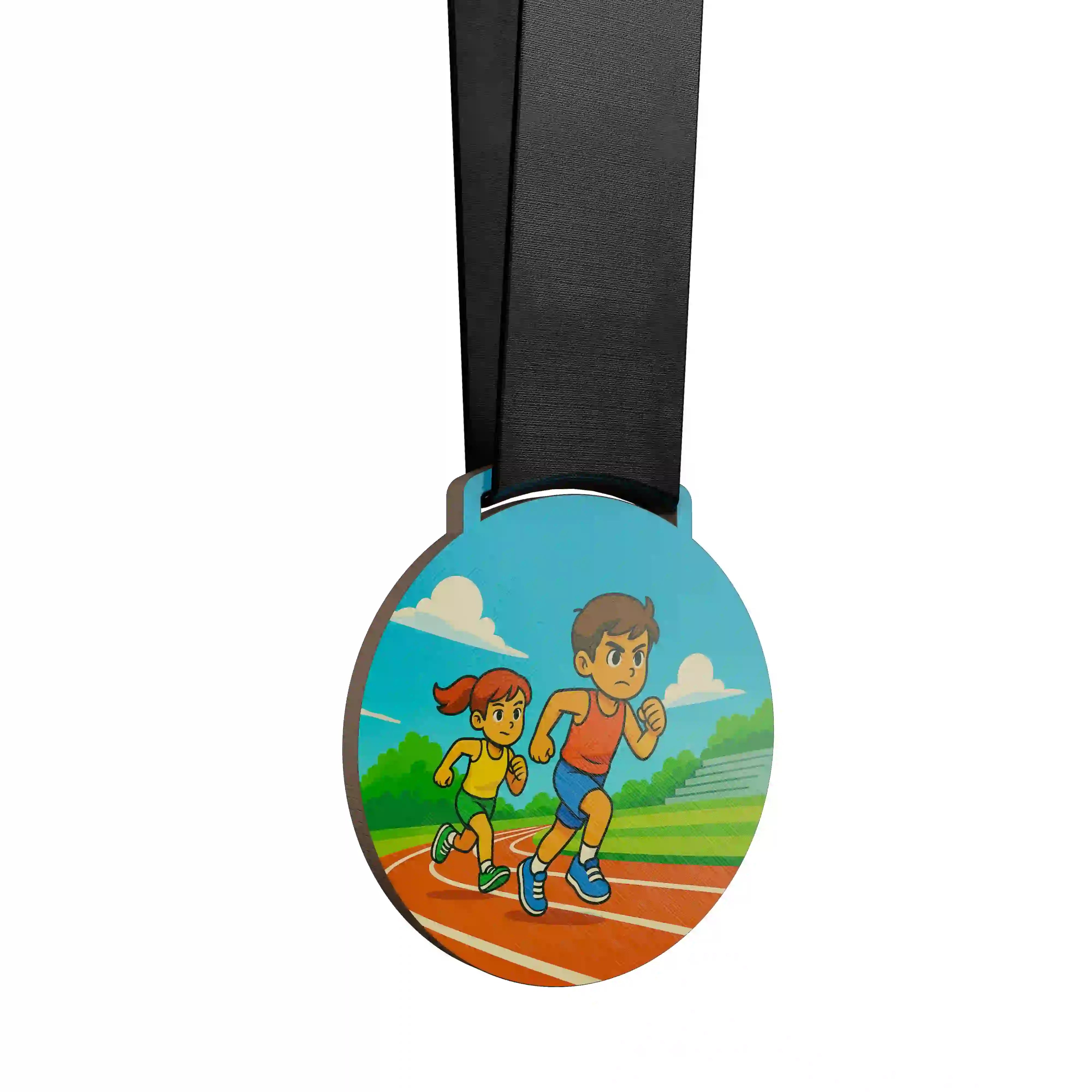 médaille enfant bois