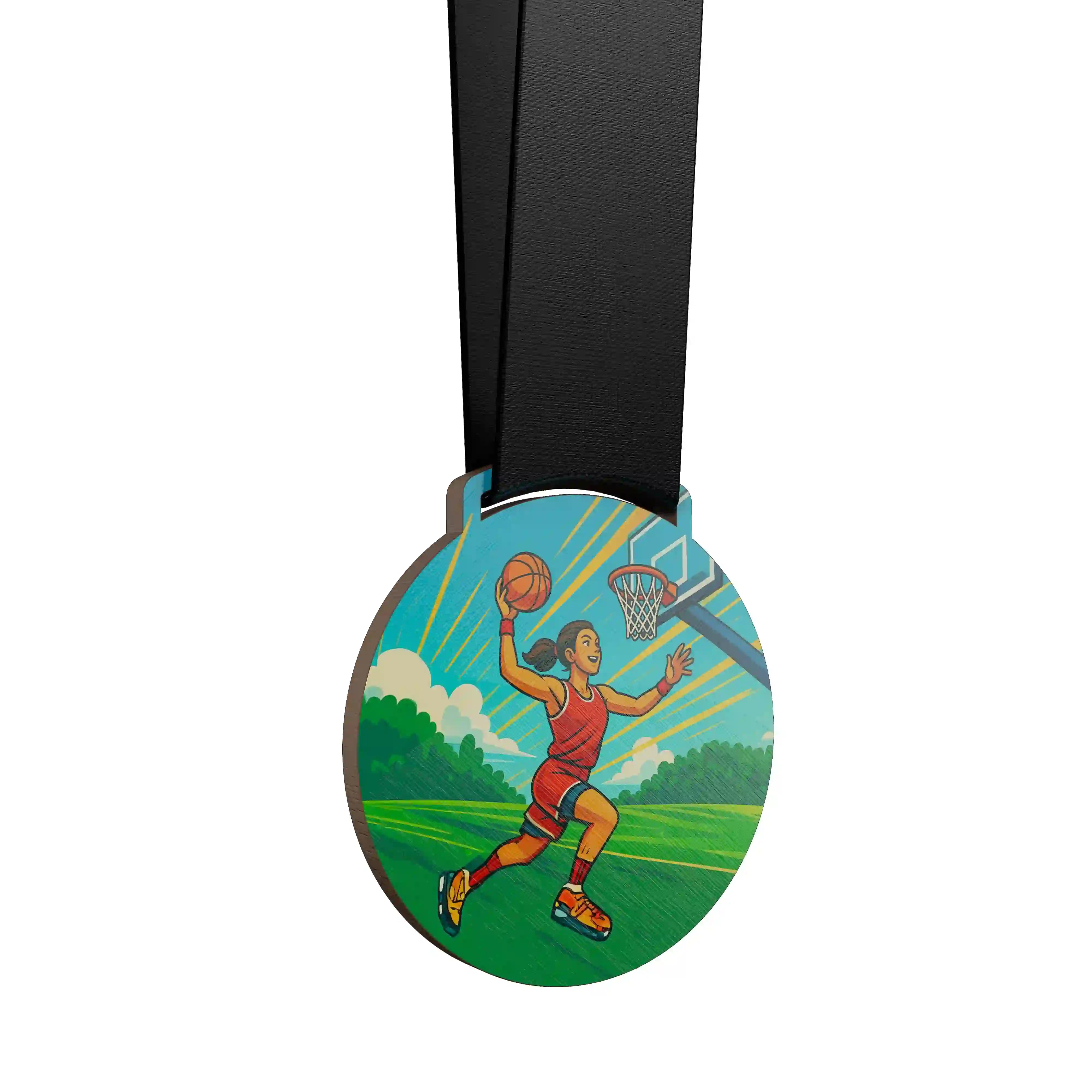 Médaille basket féminin panier