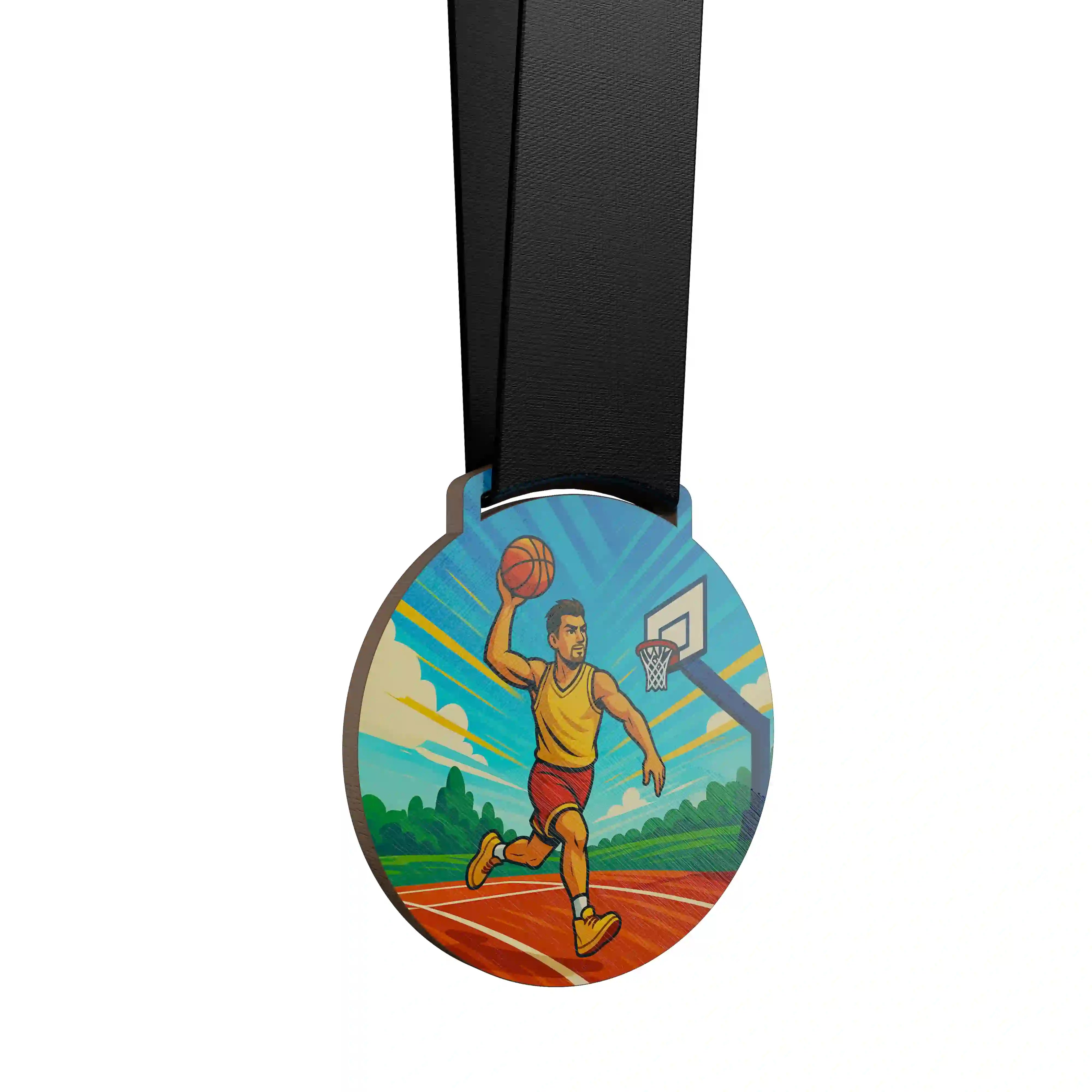 Médaille basketball tir