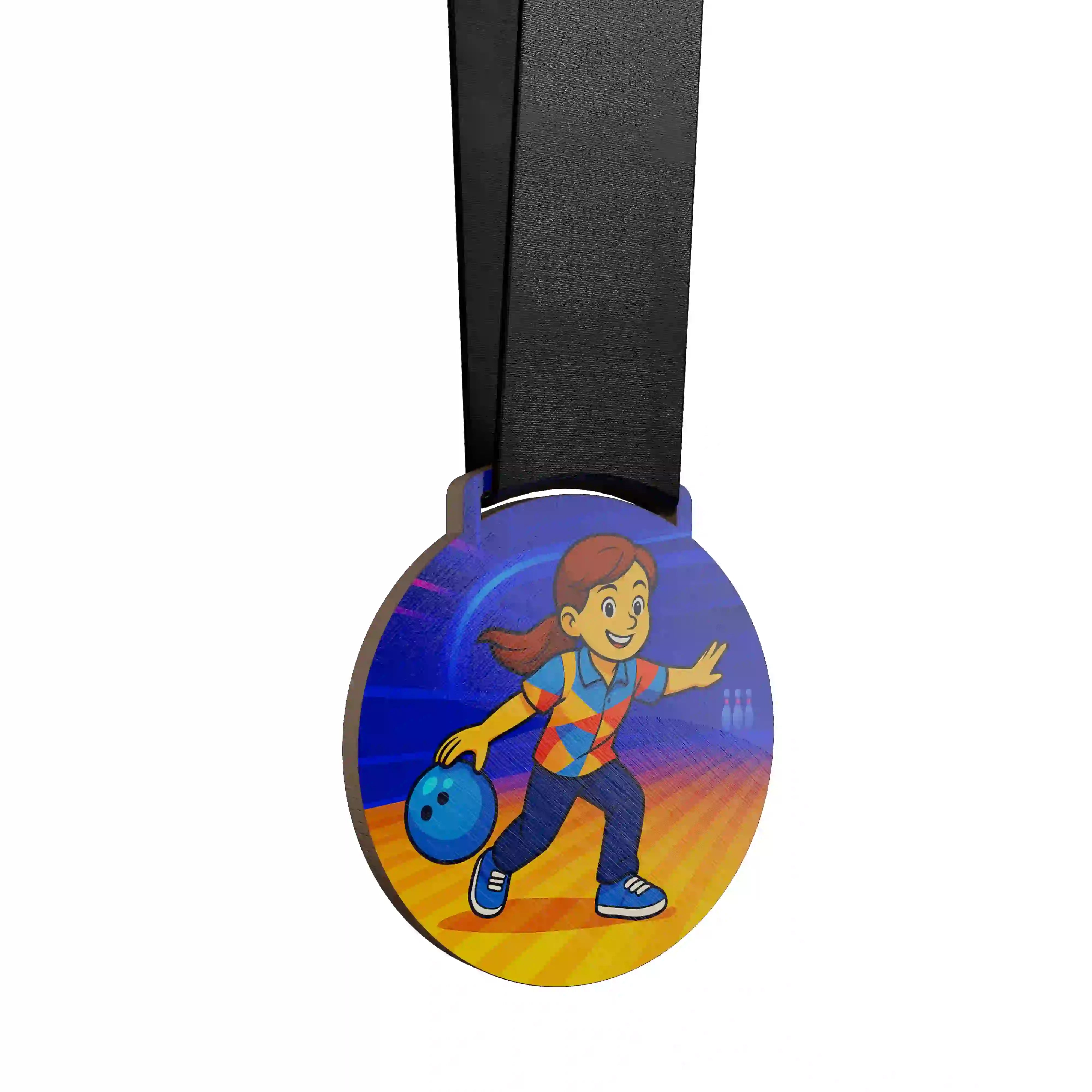 Jeune fille qui fait du bowling