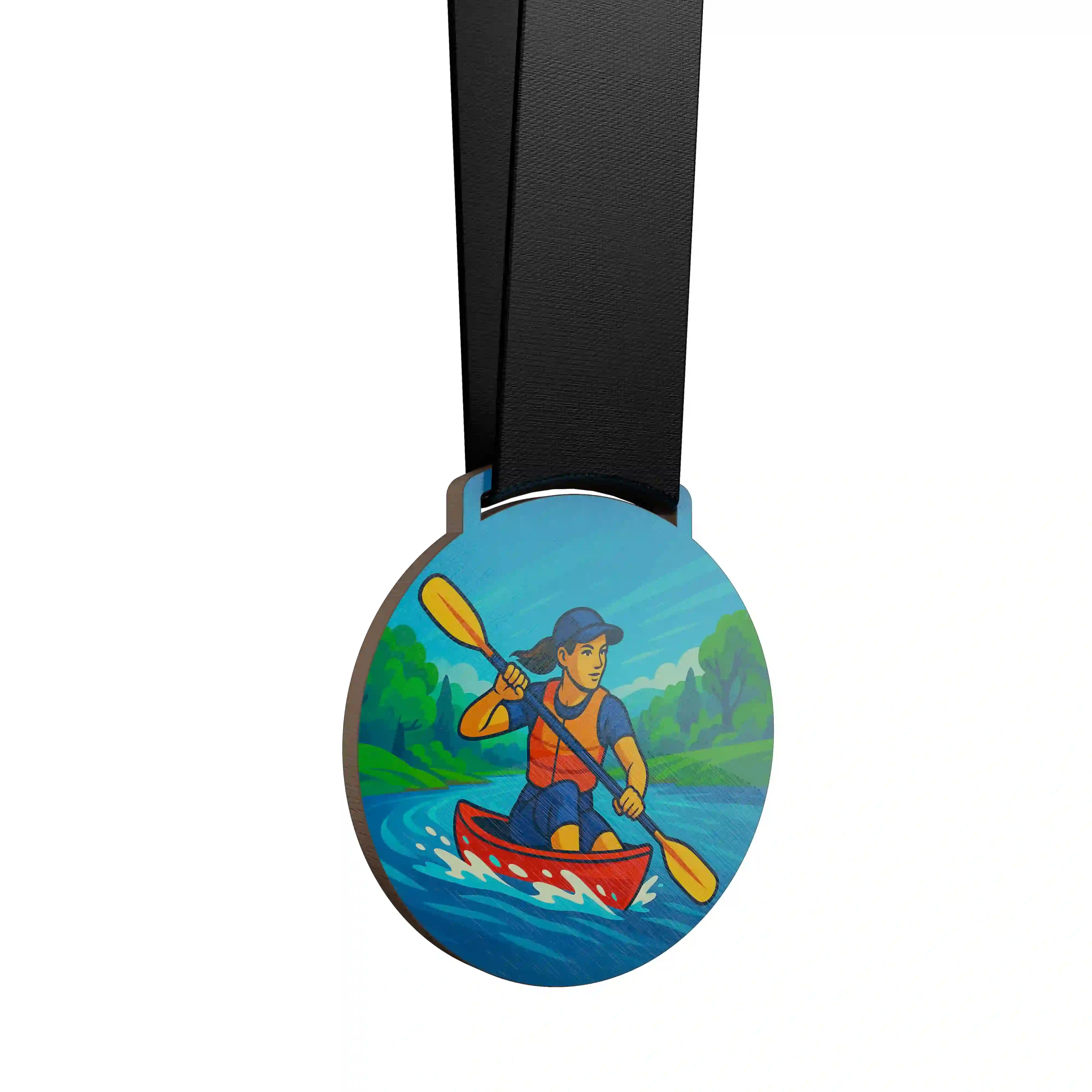 Femme qui fais du canoe kayak