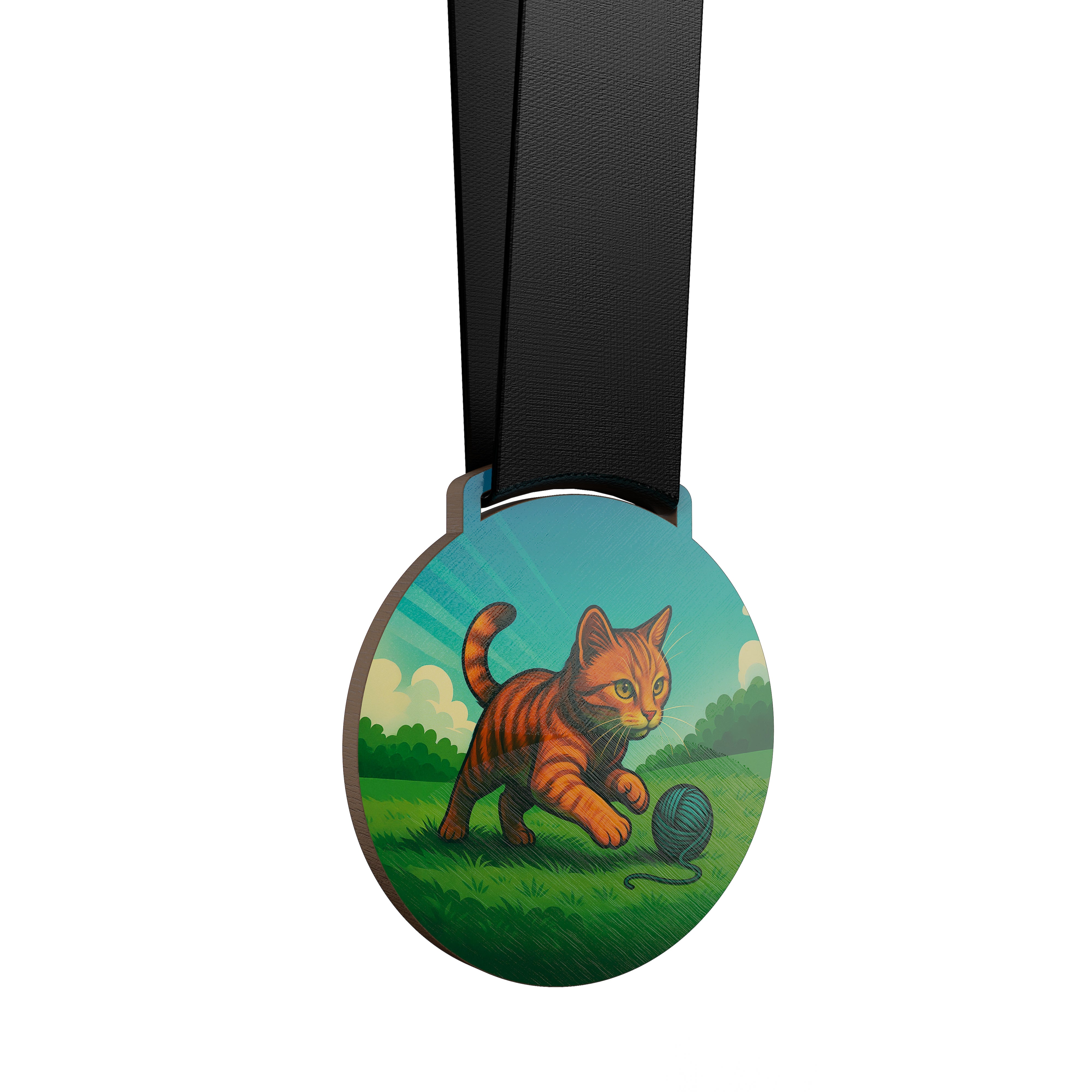 Chat qui joue avec une pelote de laine