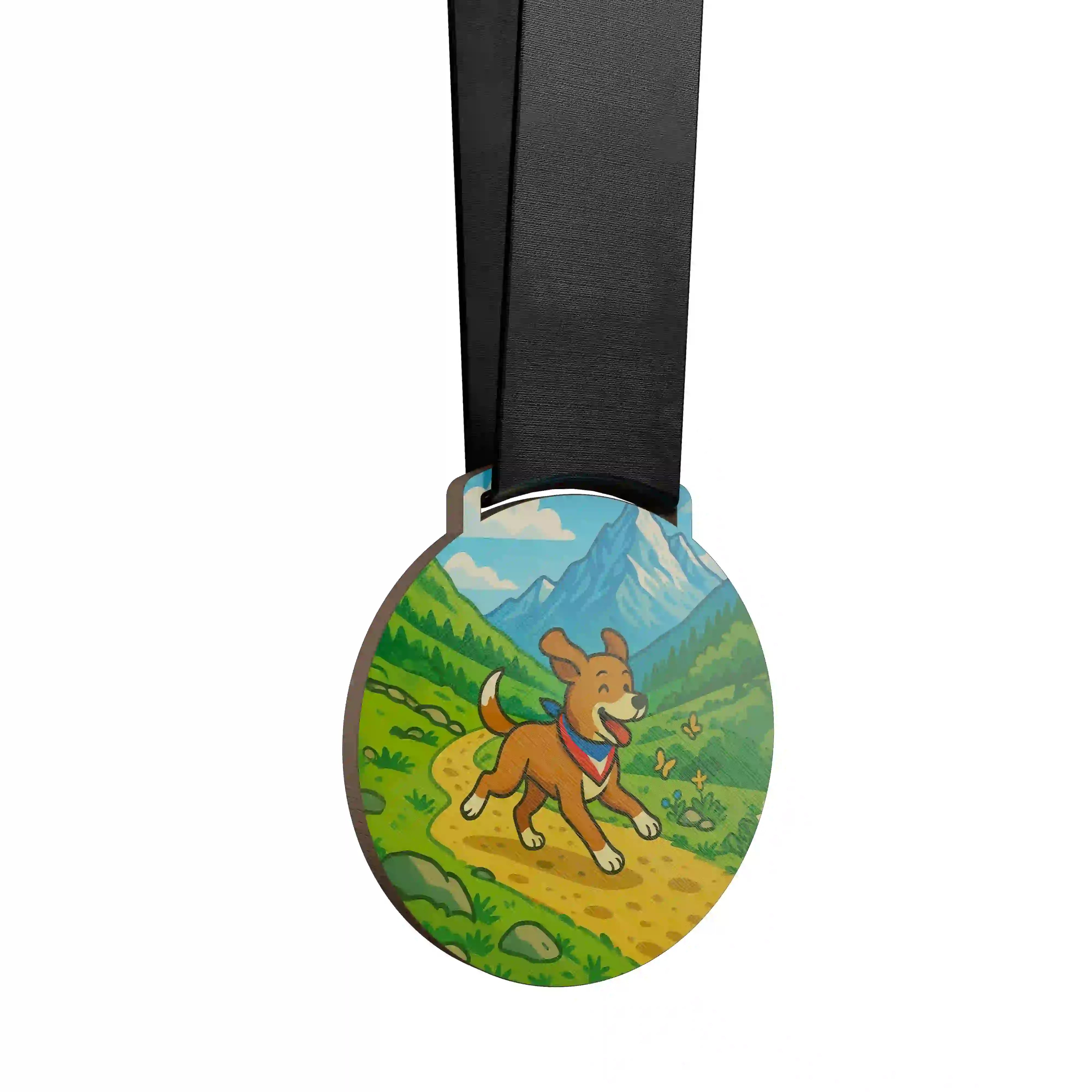 Chien se baladant en pleine nature