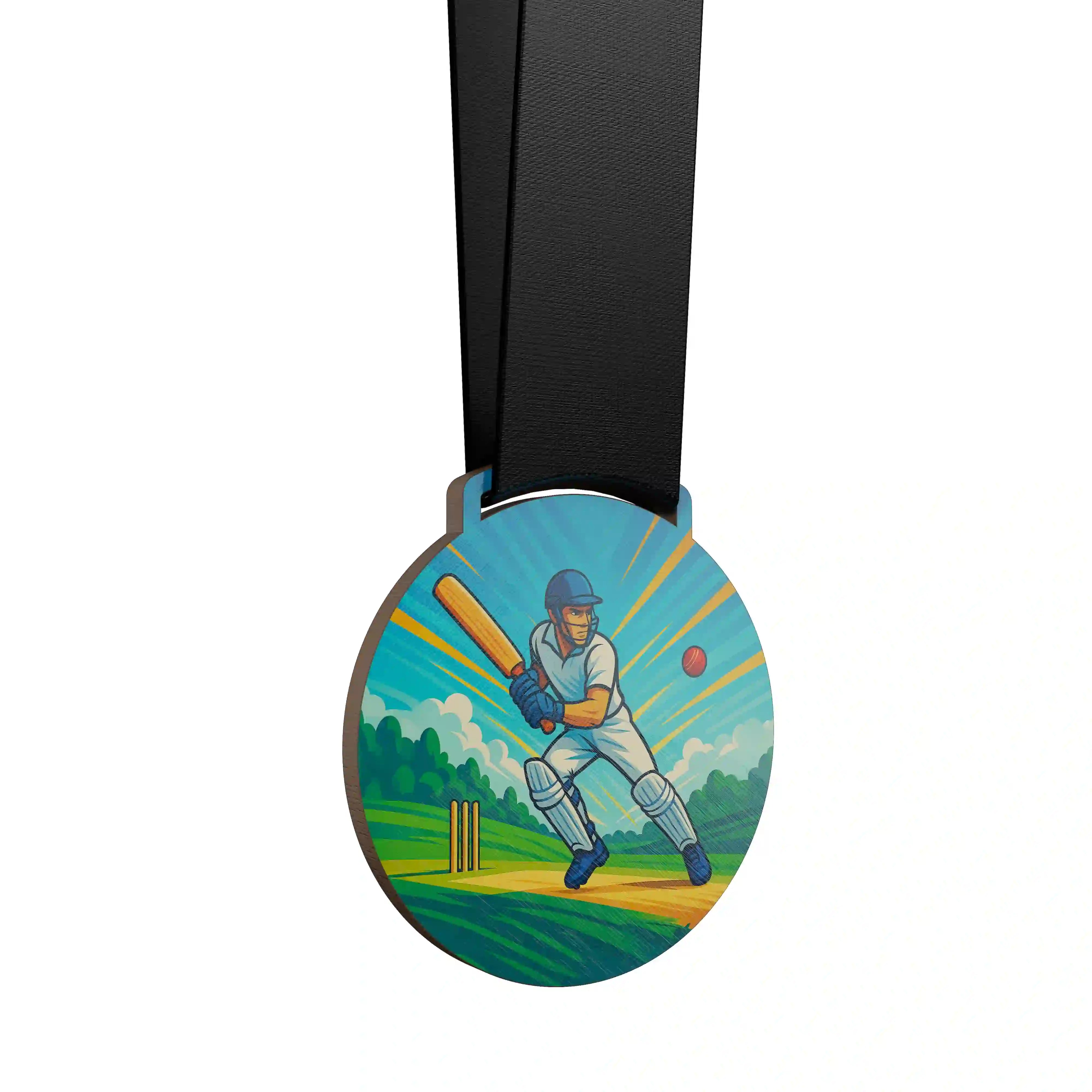 Homme faisant du cricket