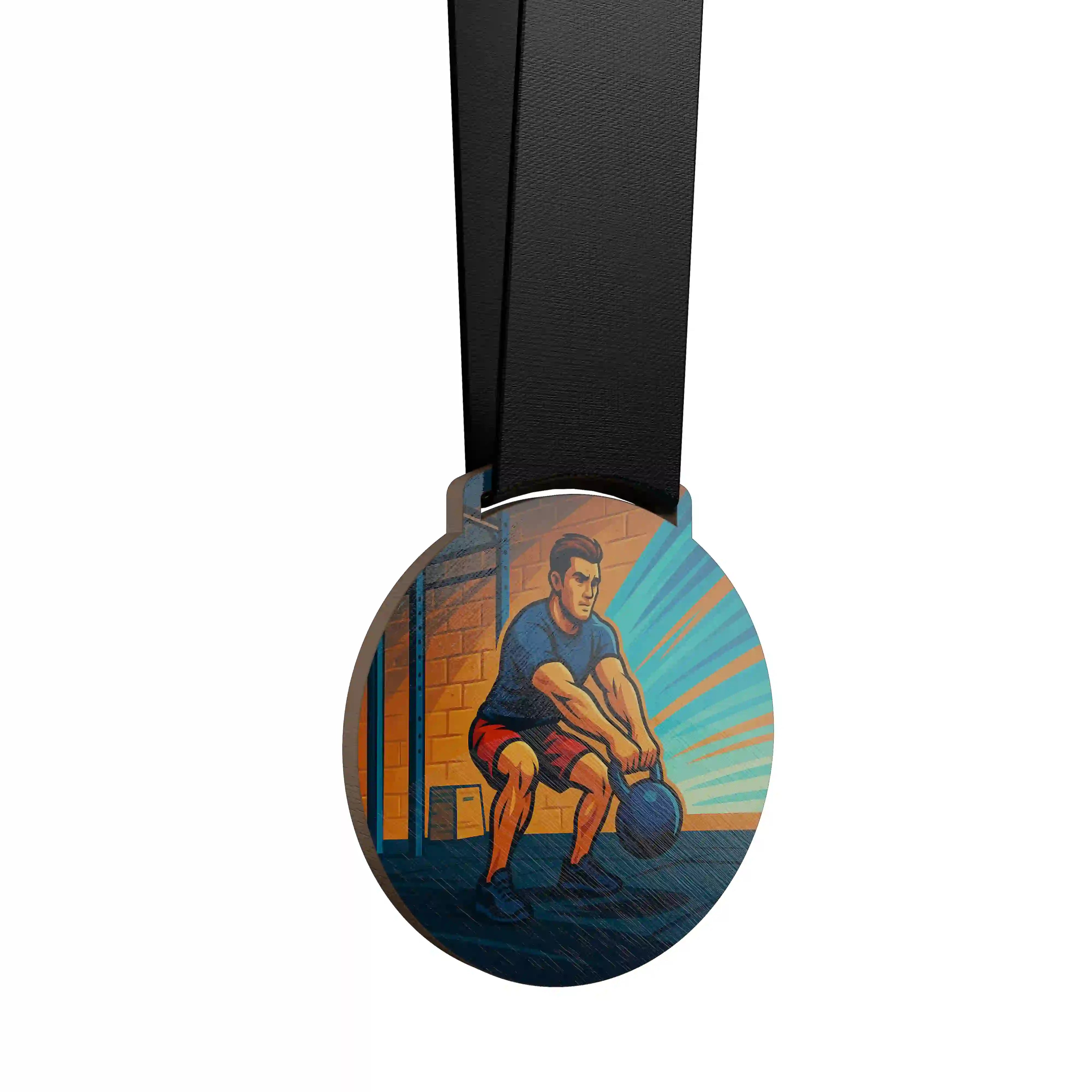 Homme en train de faire un swing avec une kettlebell