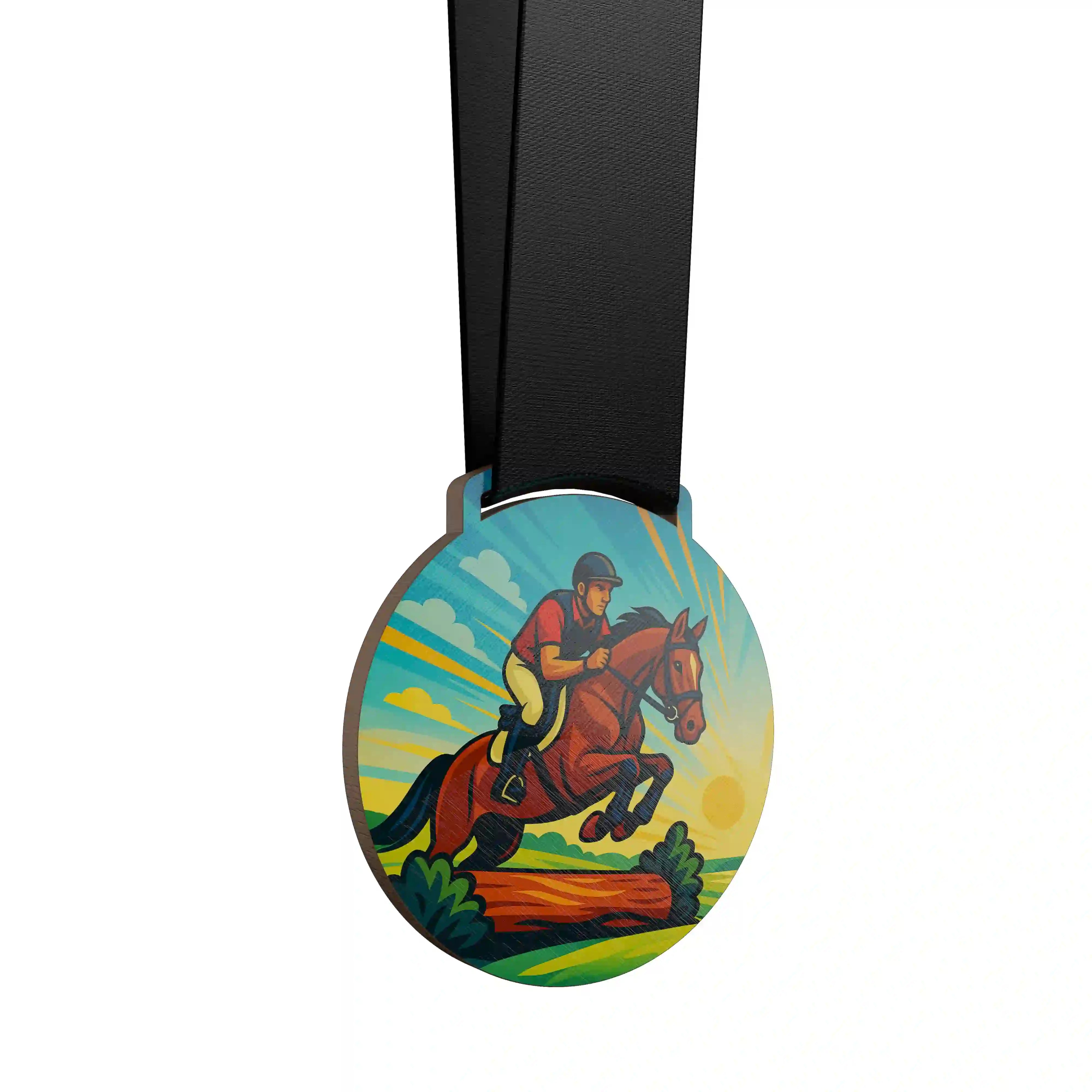 Homme en CCE sautant un obstacle.