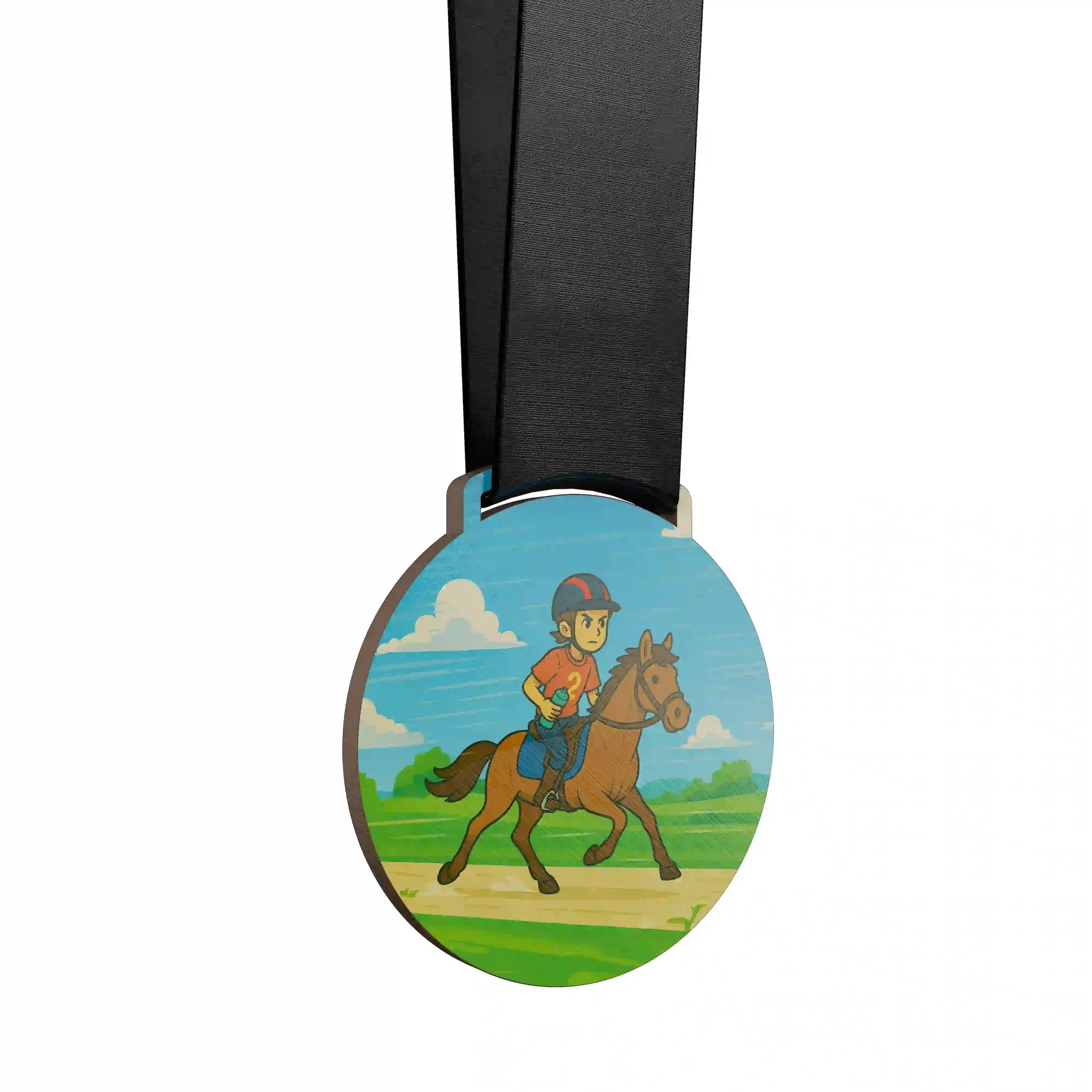 Jeune cavalier faisant un exercice d'endurance