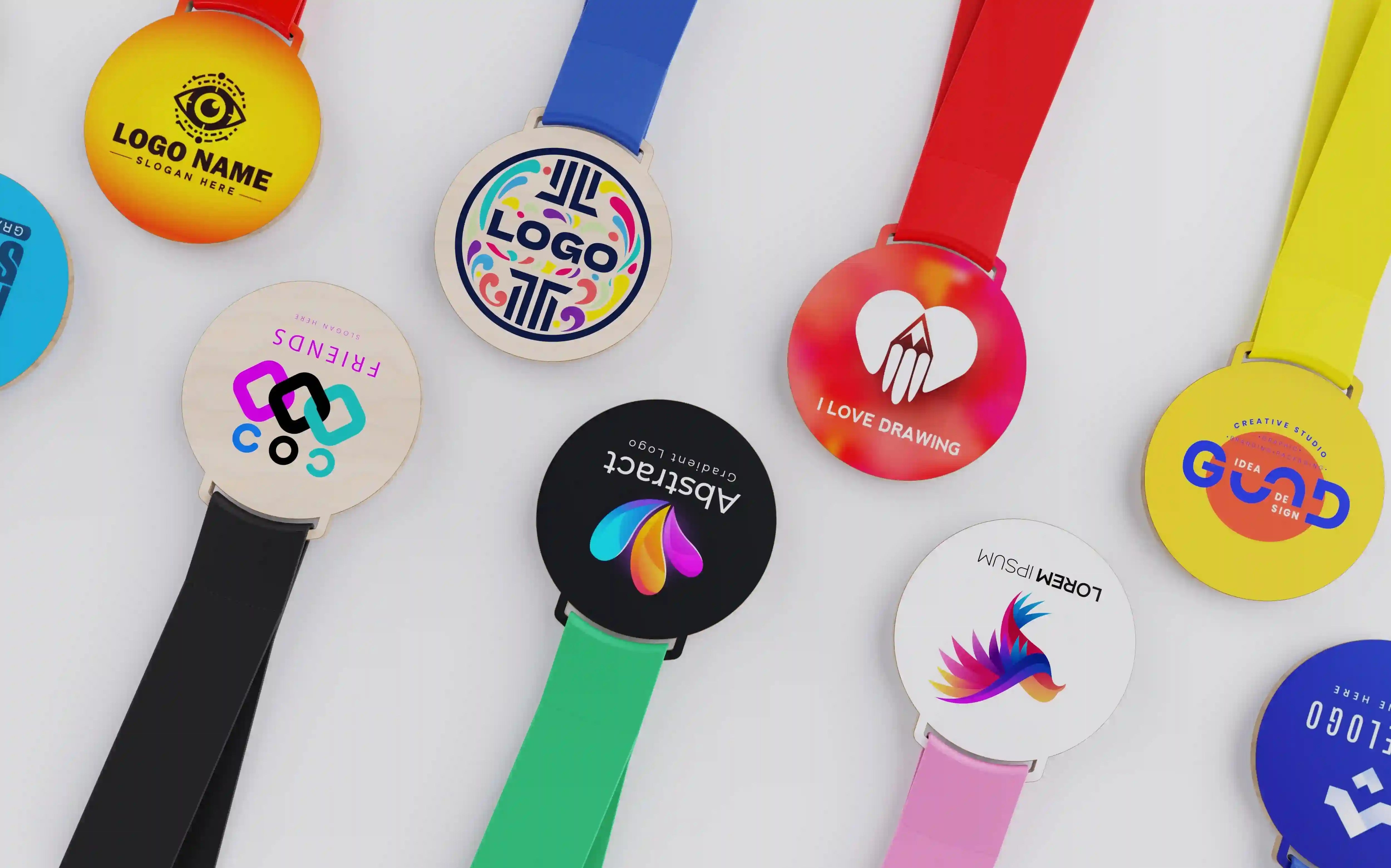 bannière médaille bois