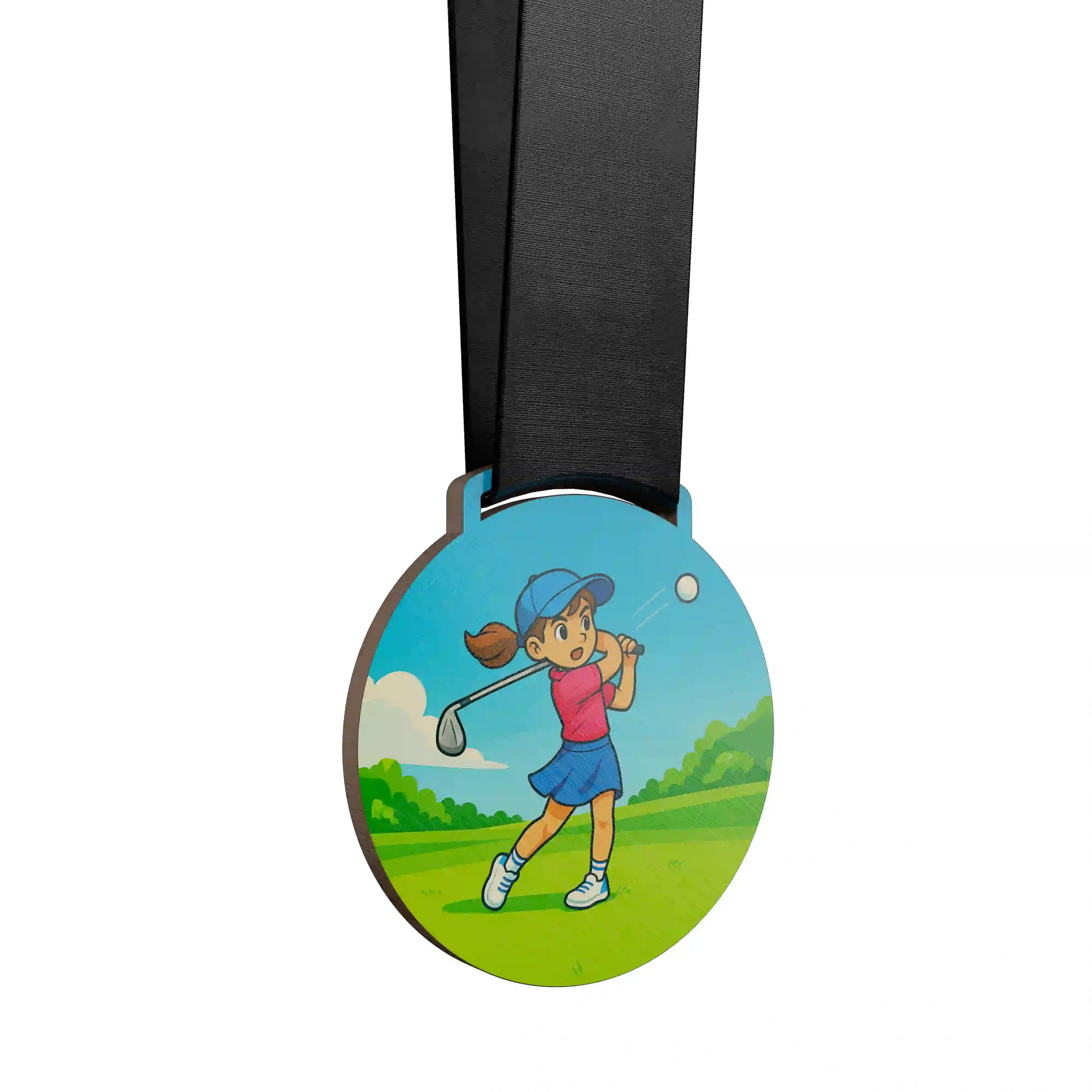 médaille golf fille personnalisée