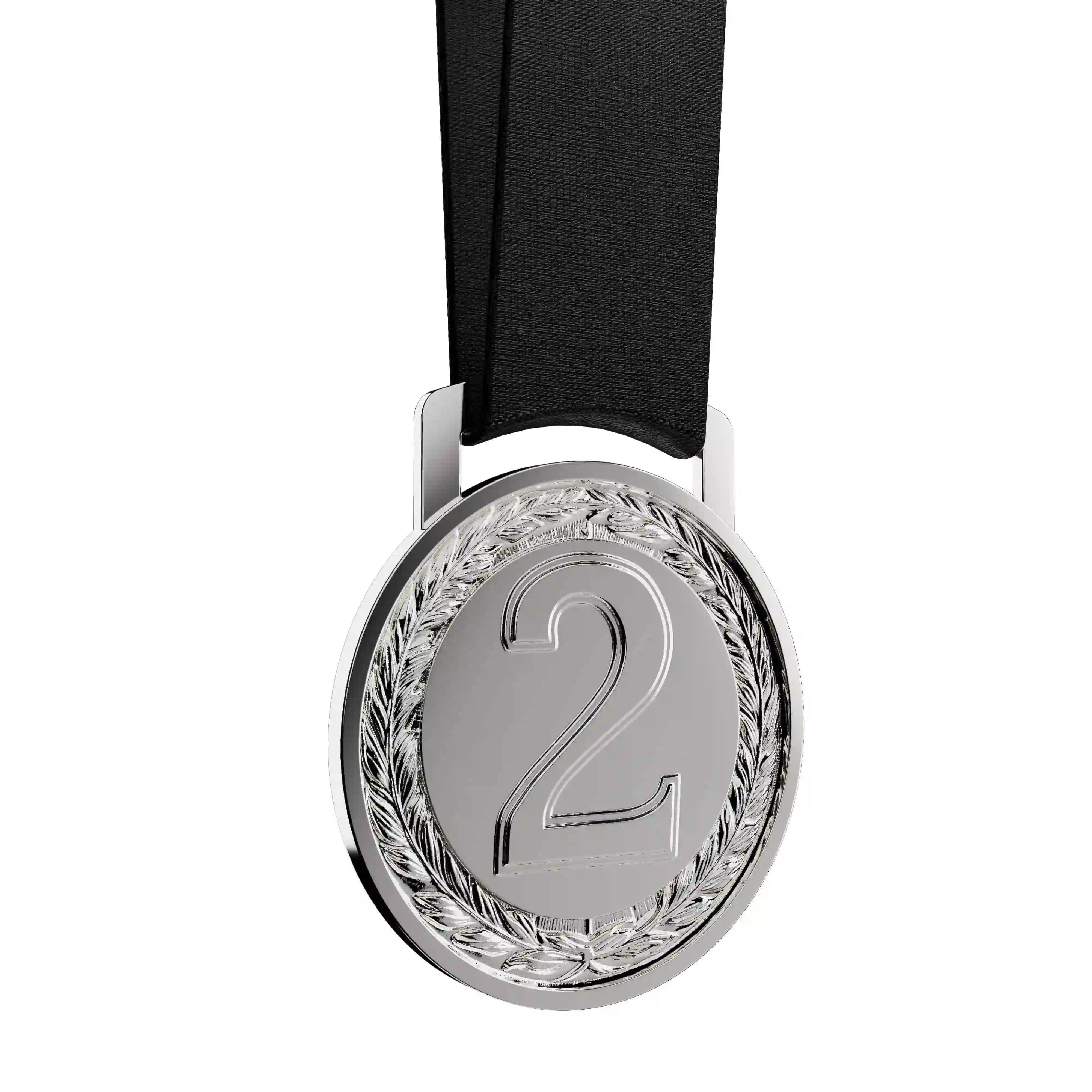 médaille argent pour le deuxième avec du laurier