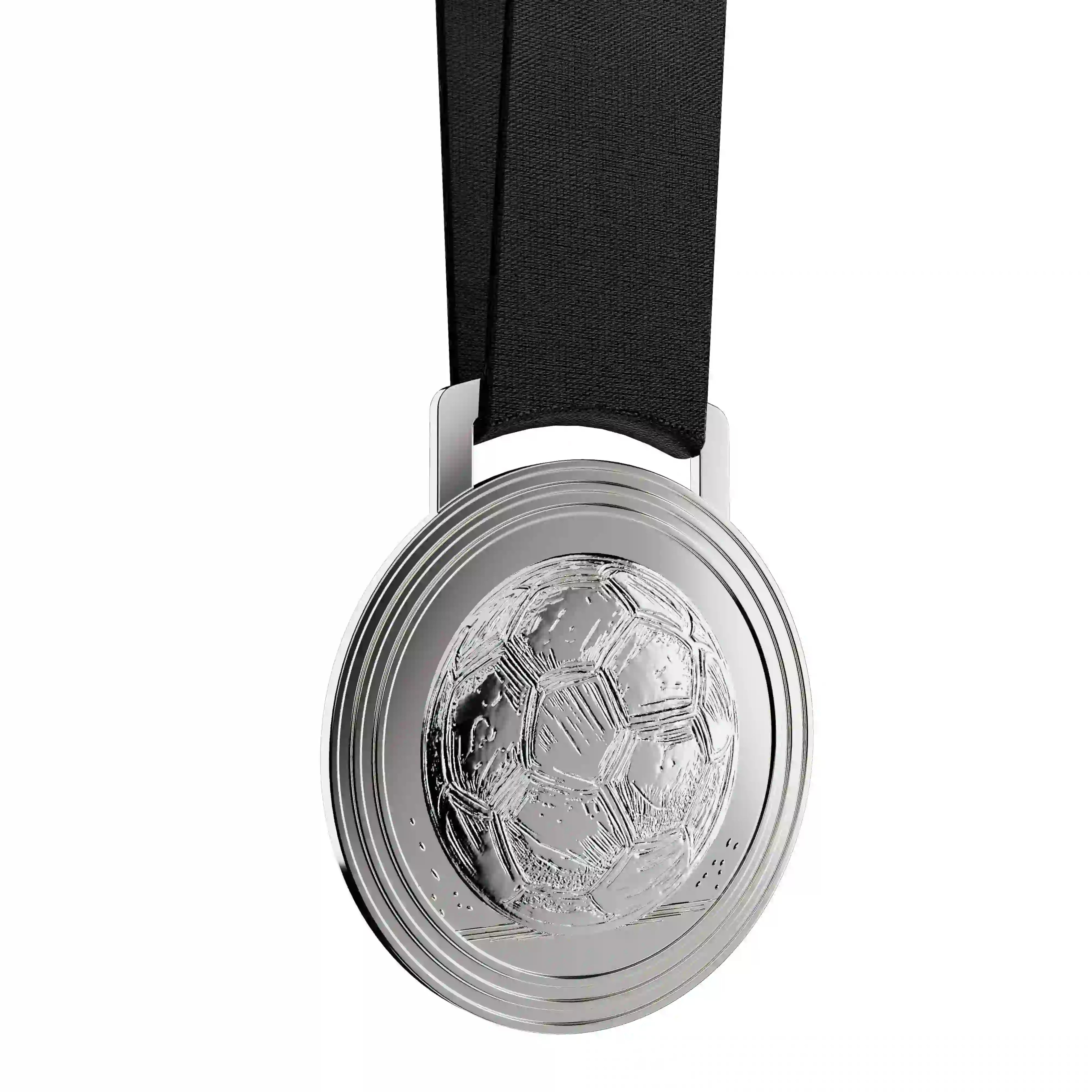 médaille argent d'un ballon de football
