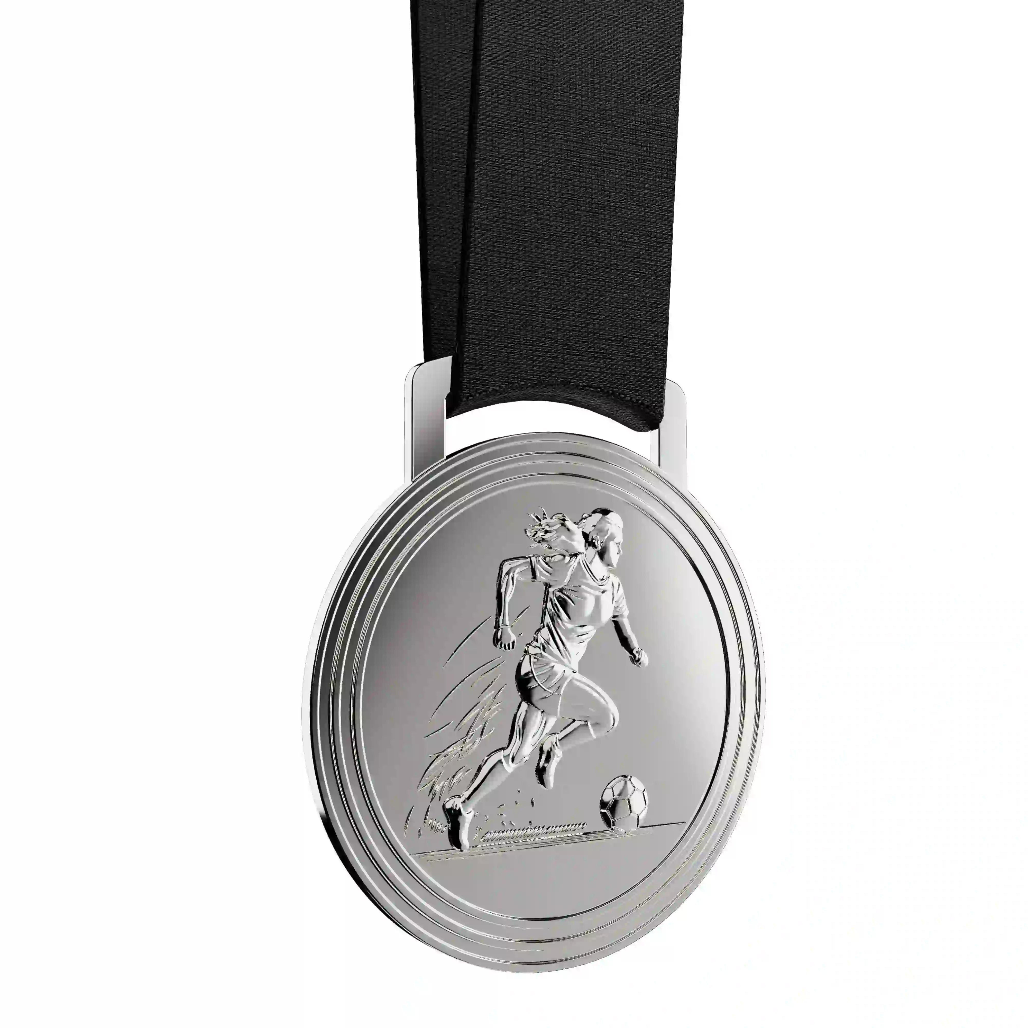 médaille d'argent d'une footballeuse