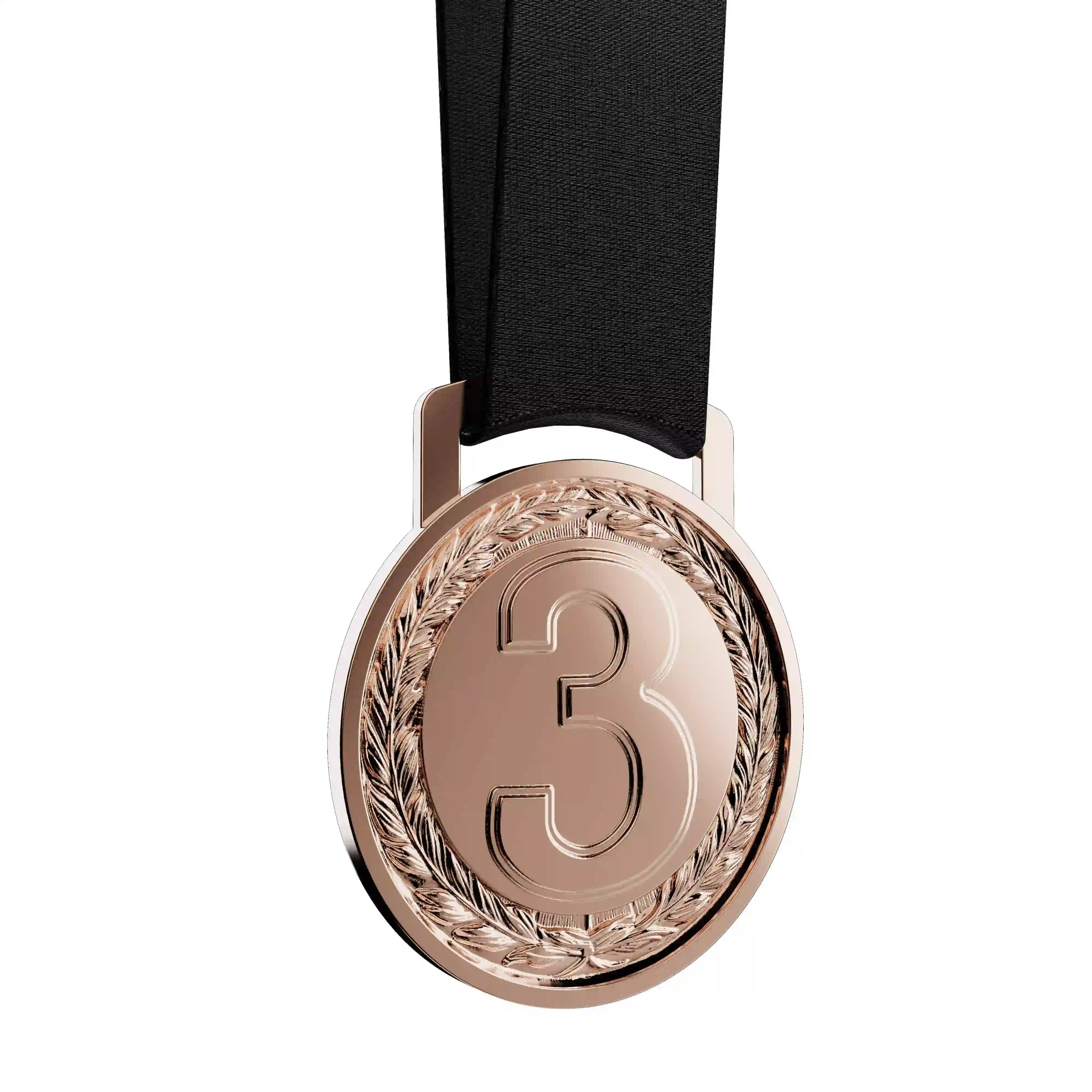 médaille bronze pour le troisième avec du laurier