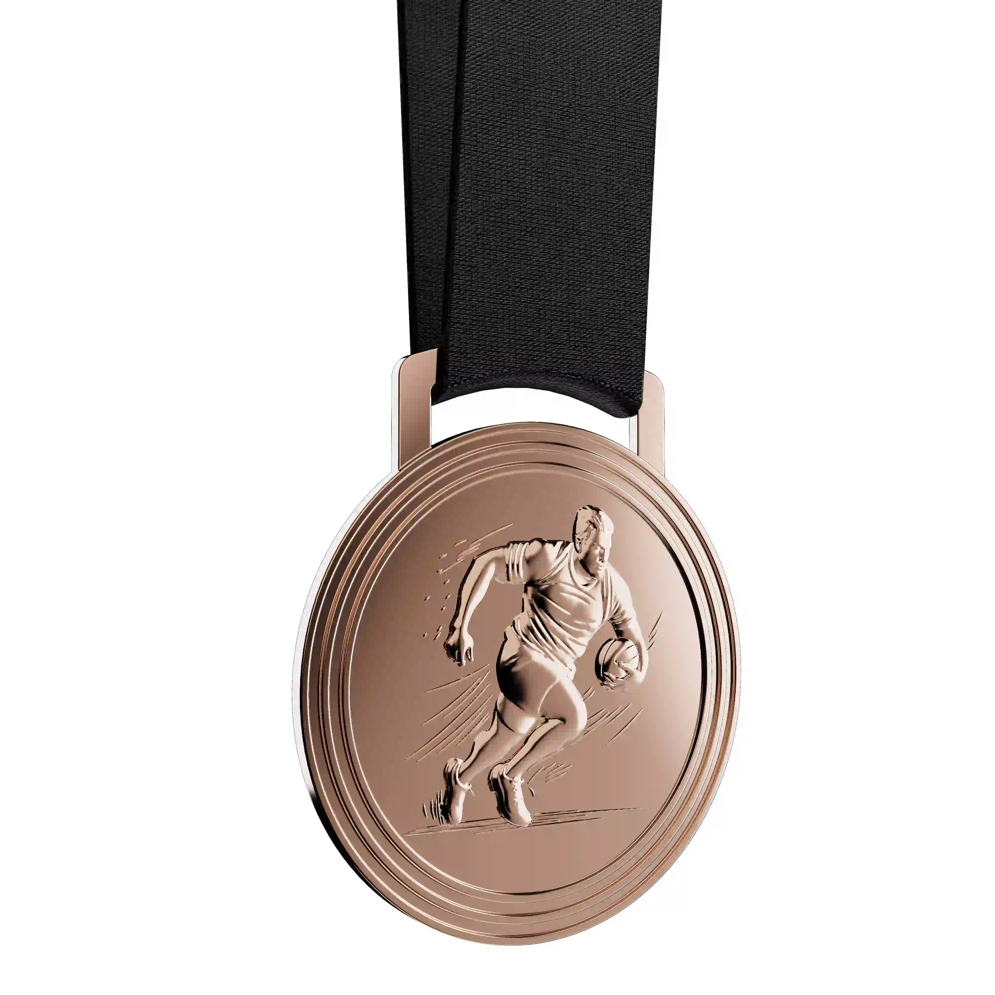 médaille en bronze d'un rugbyman