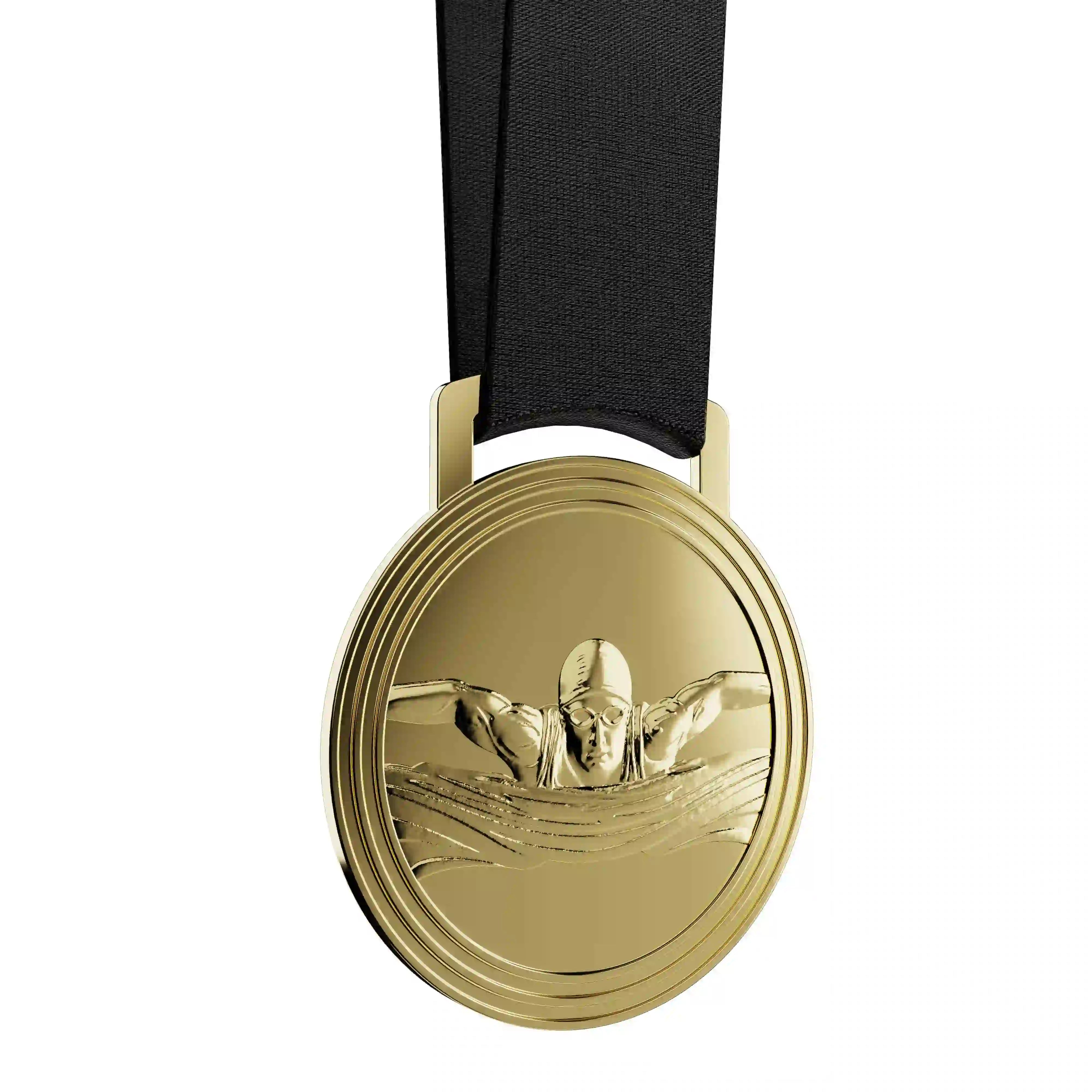 médaille en or d'un nageur
