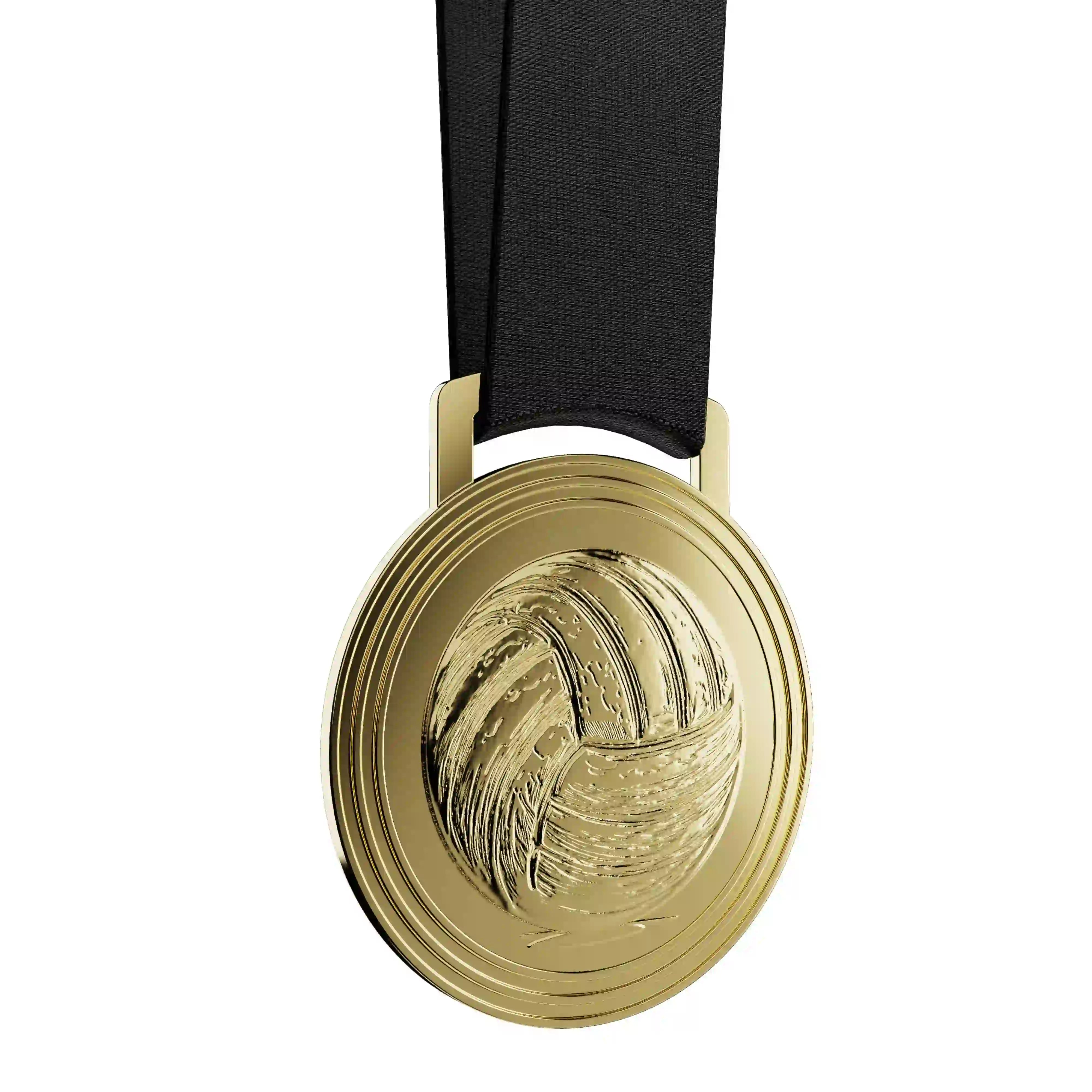 médaille or d'un ballon de volley