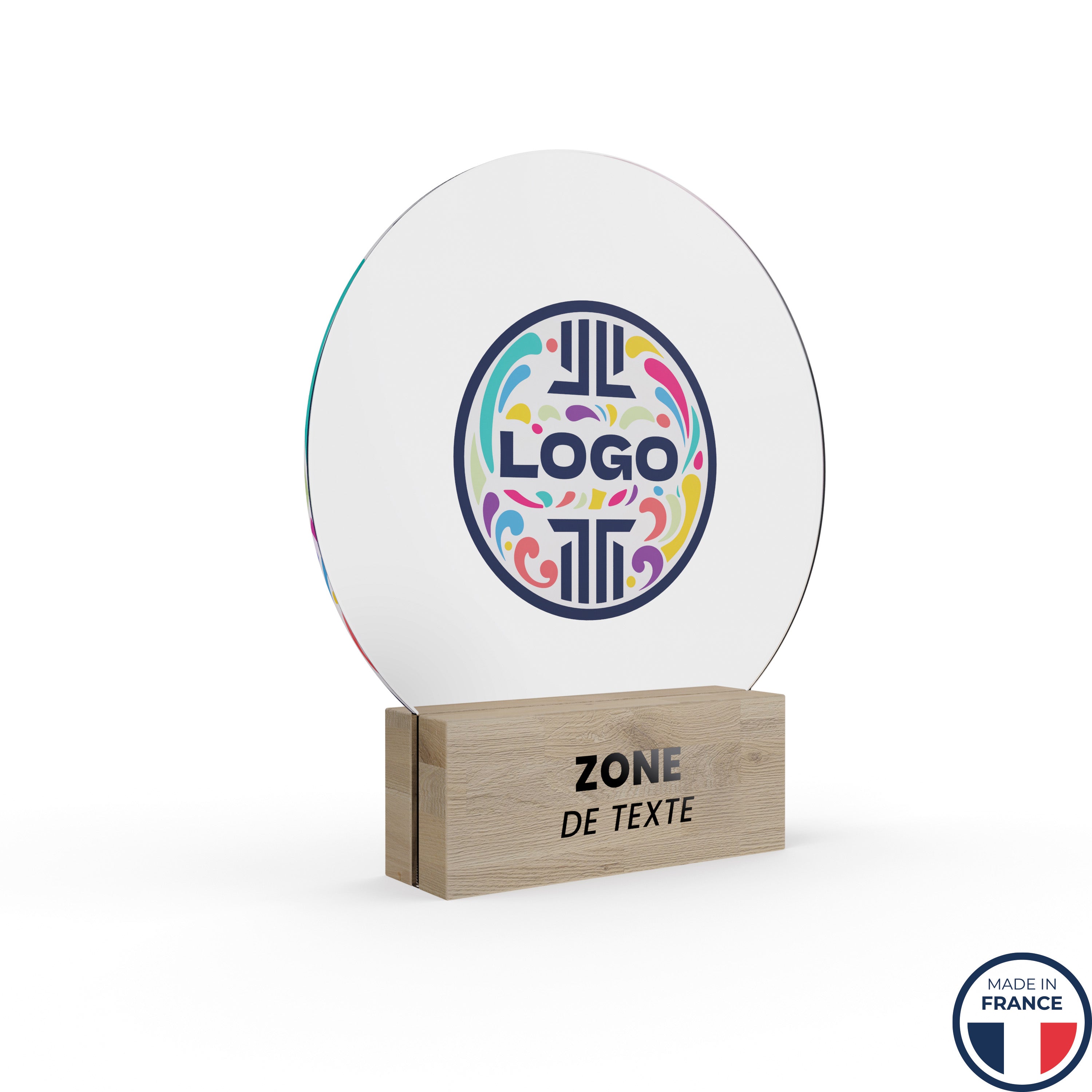 trophée en bois rond personnalisable