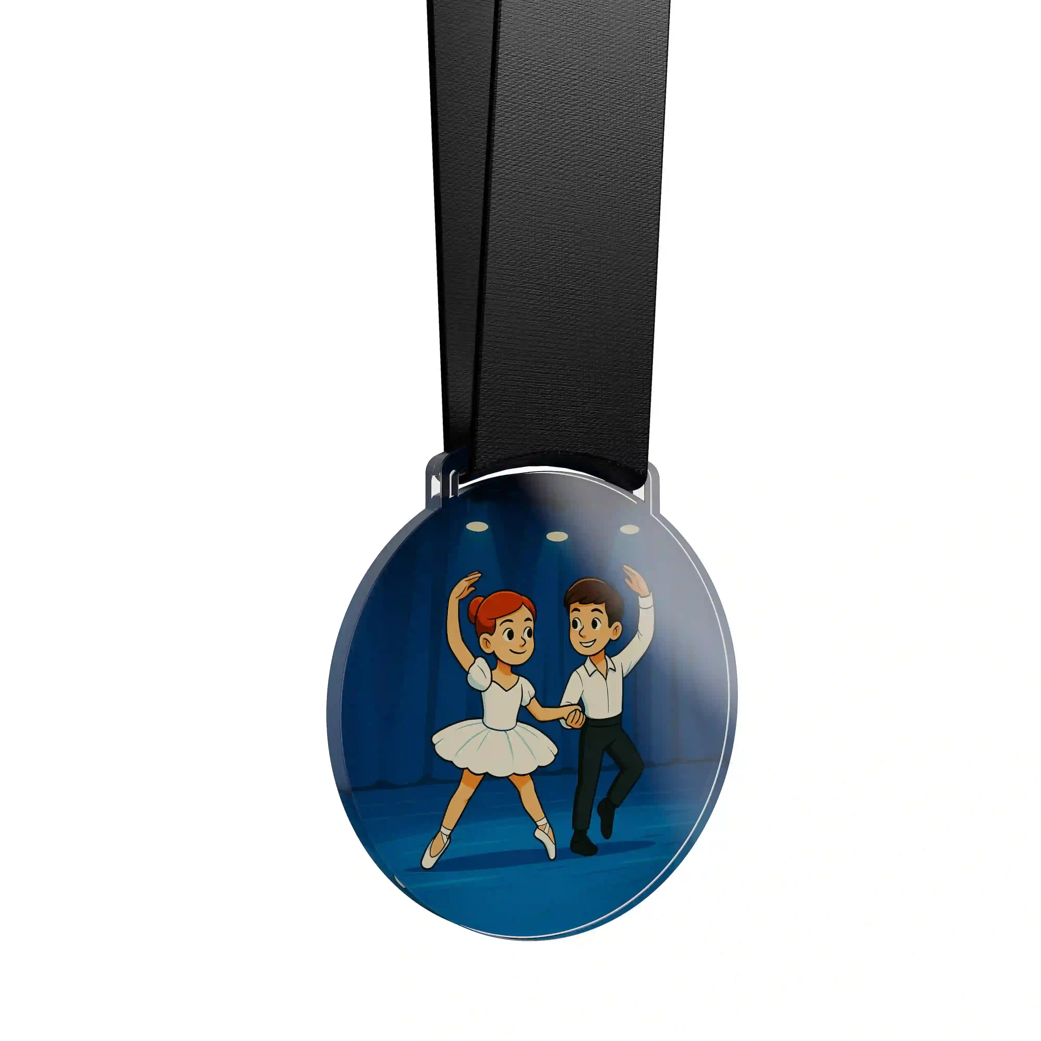 médaille acrylique d'enfants faisant de la danse classique