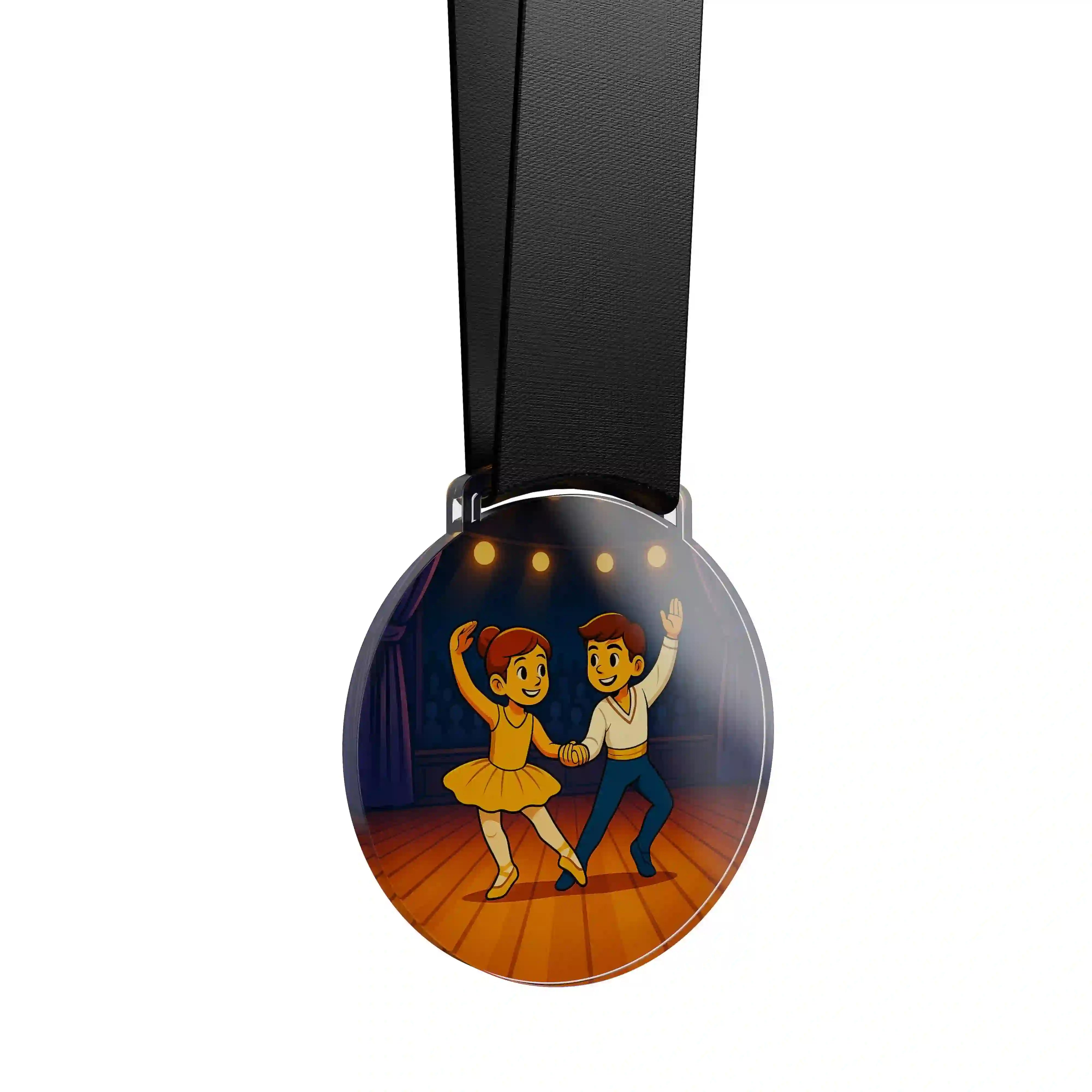médaille acrylique d'enfants faisant de la danse classique