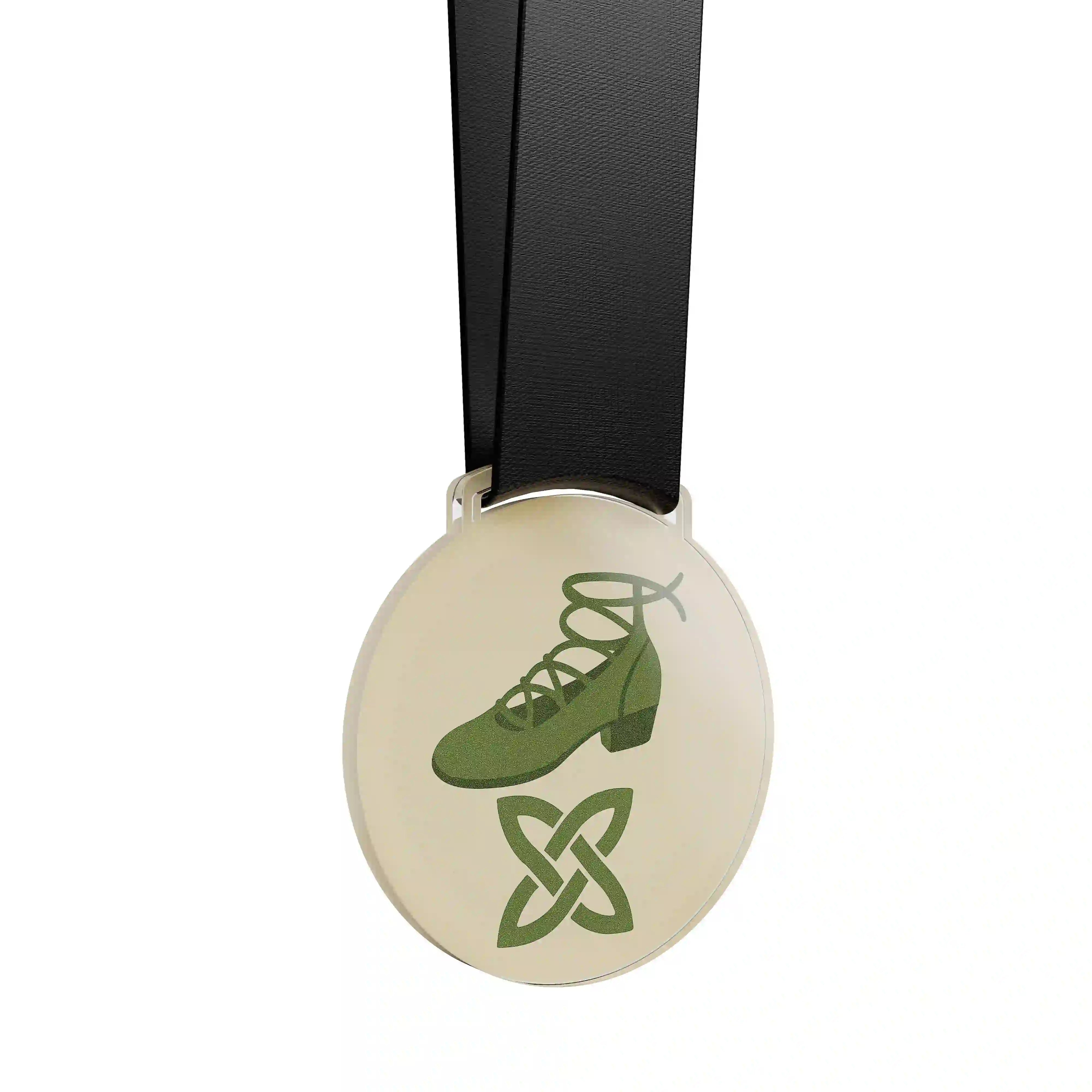 médaille acrylique représentant la danse irlandaise