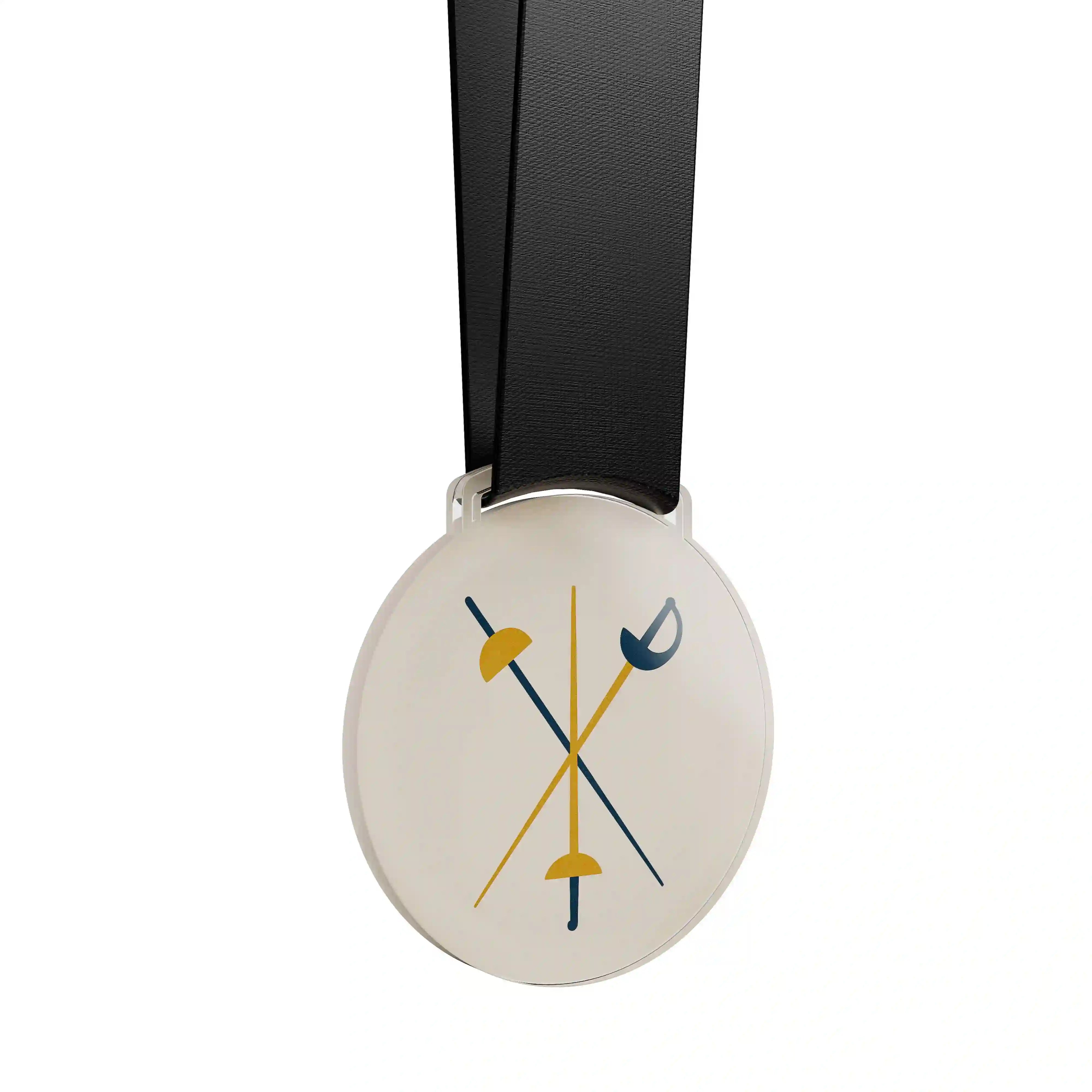médaille acrylique représentant l'escrime