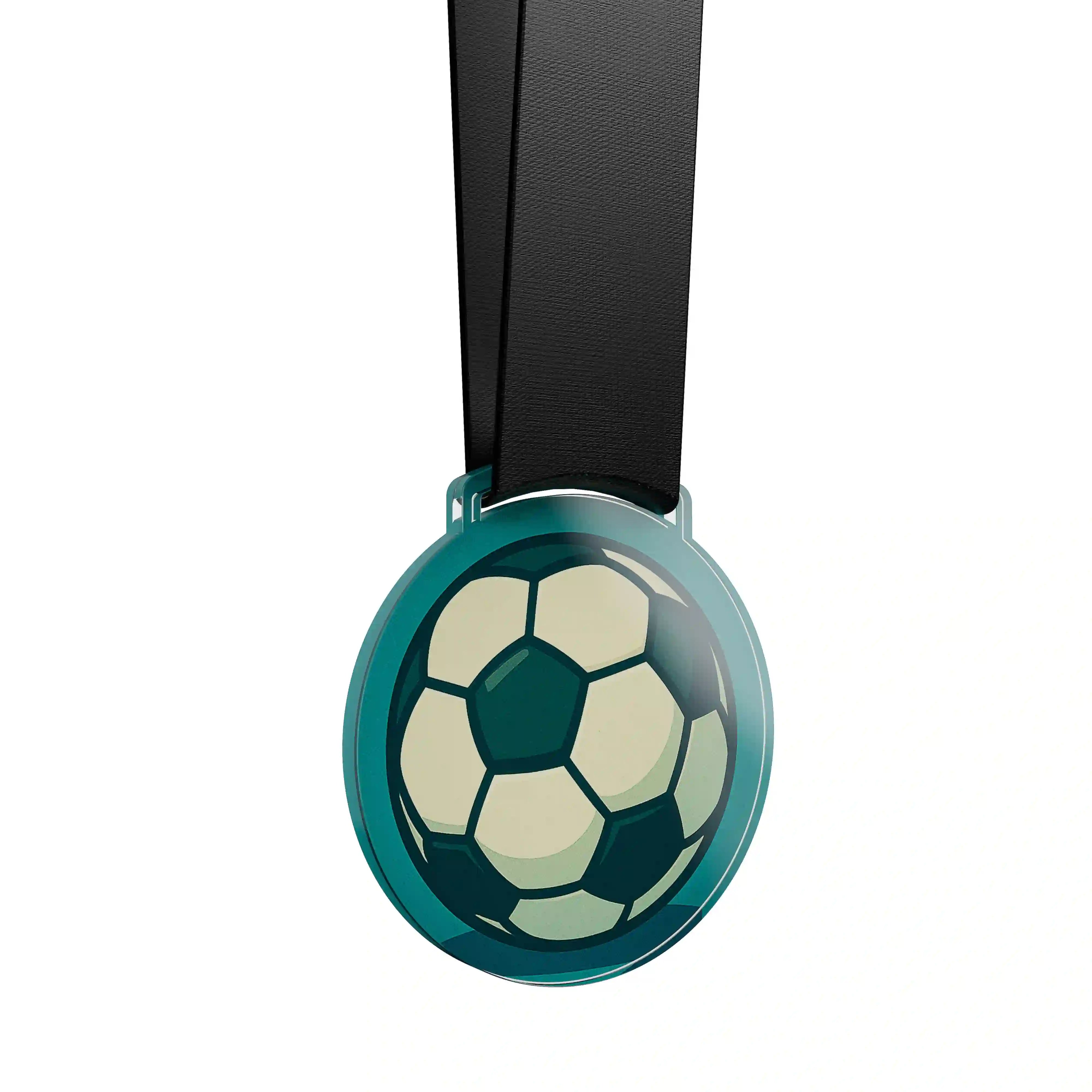 médaille acrylique représentant le football