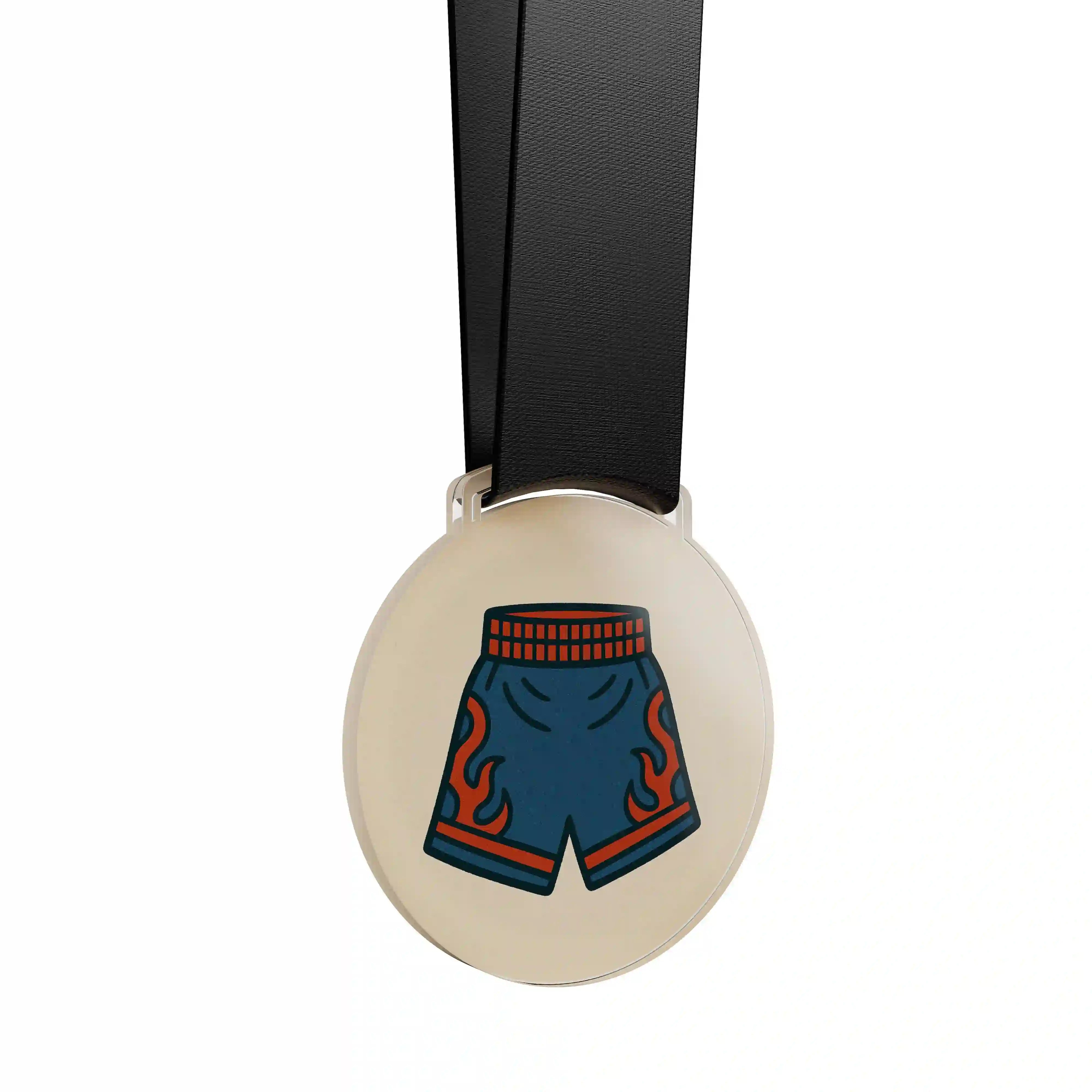 médaille acrylique représentant le muay thaï