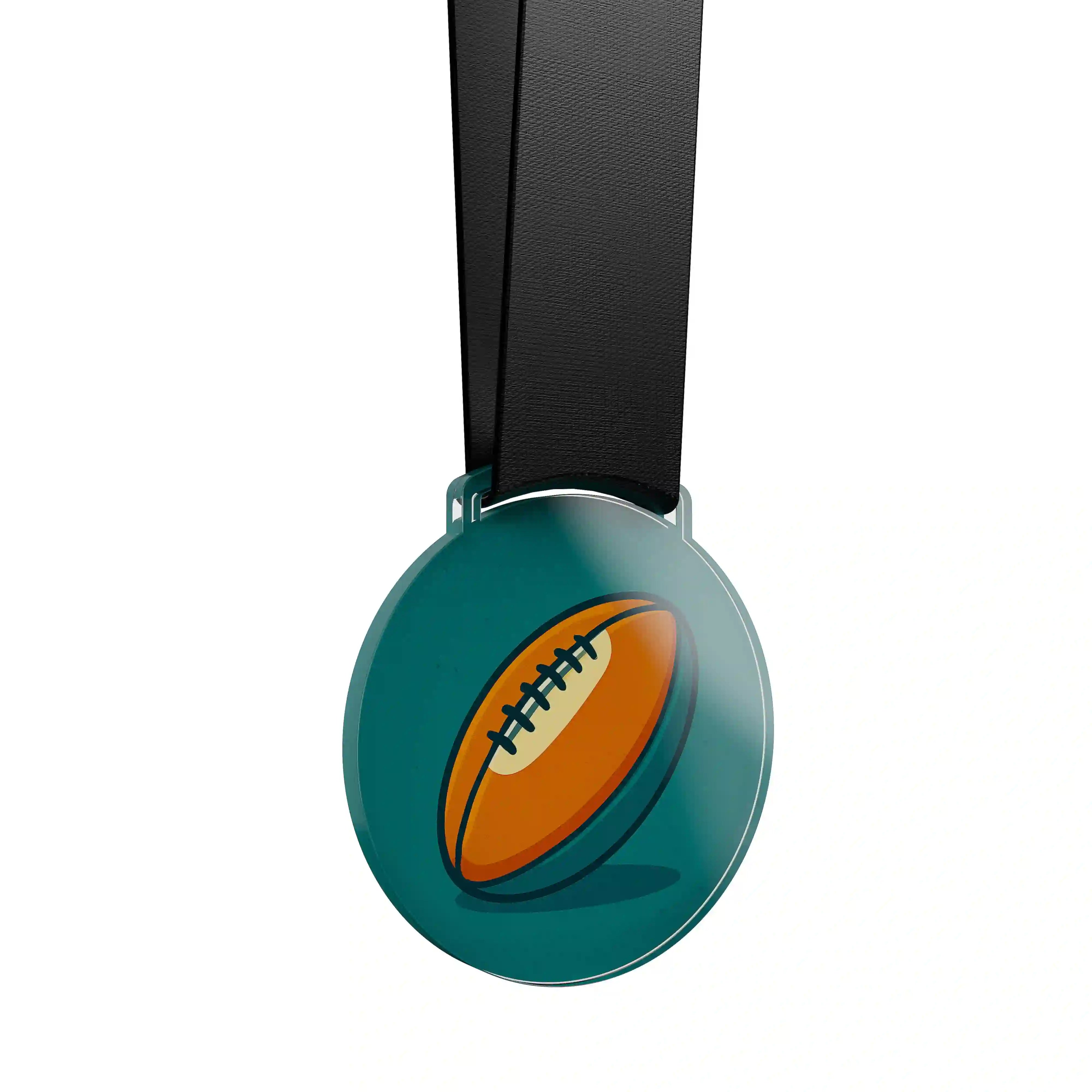 médaille acrylique représentant le rugby 