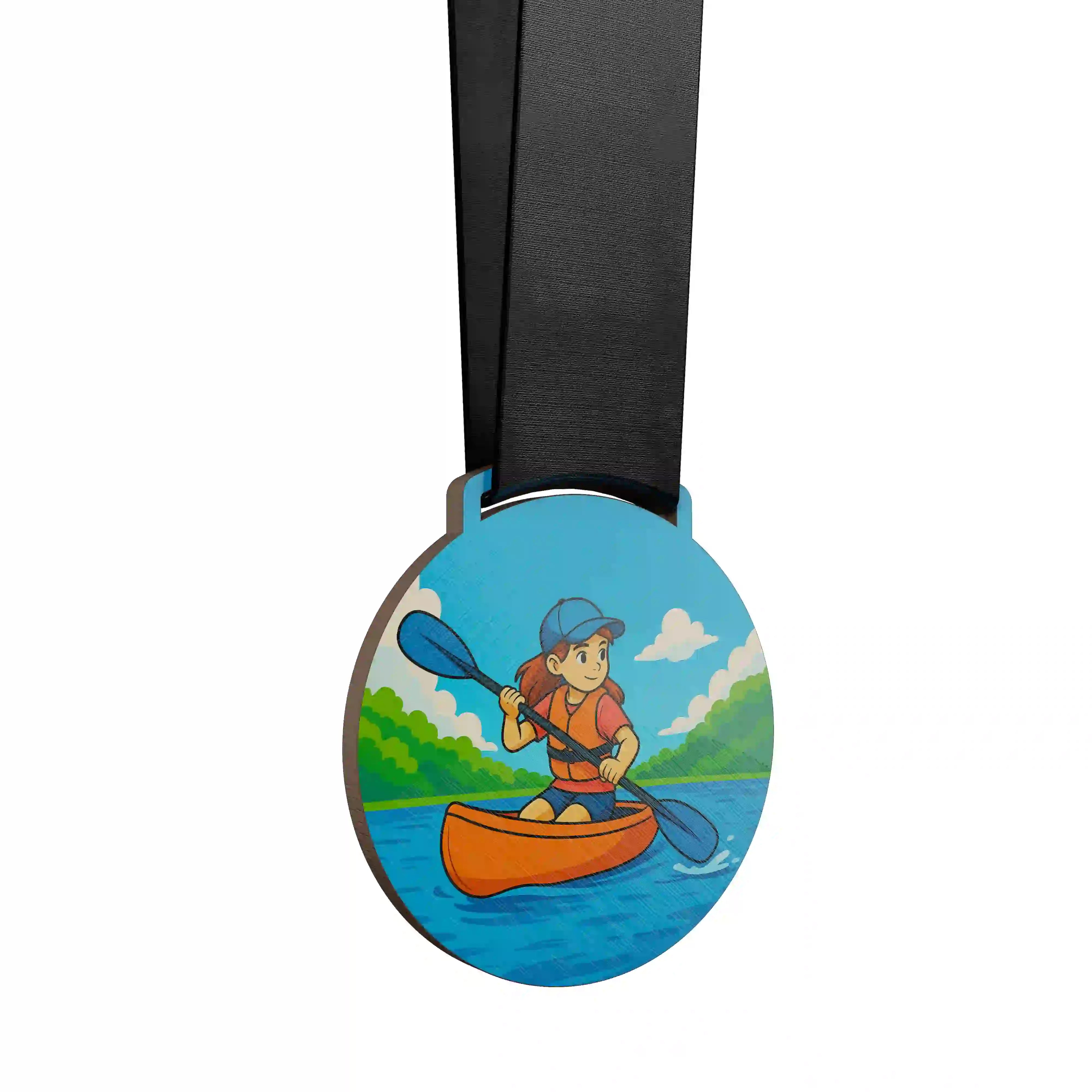 Jeune fille qui fait du canoe kayak
