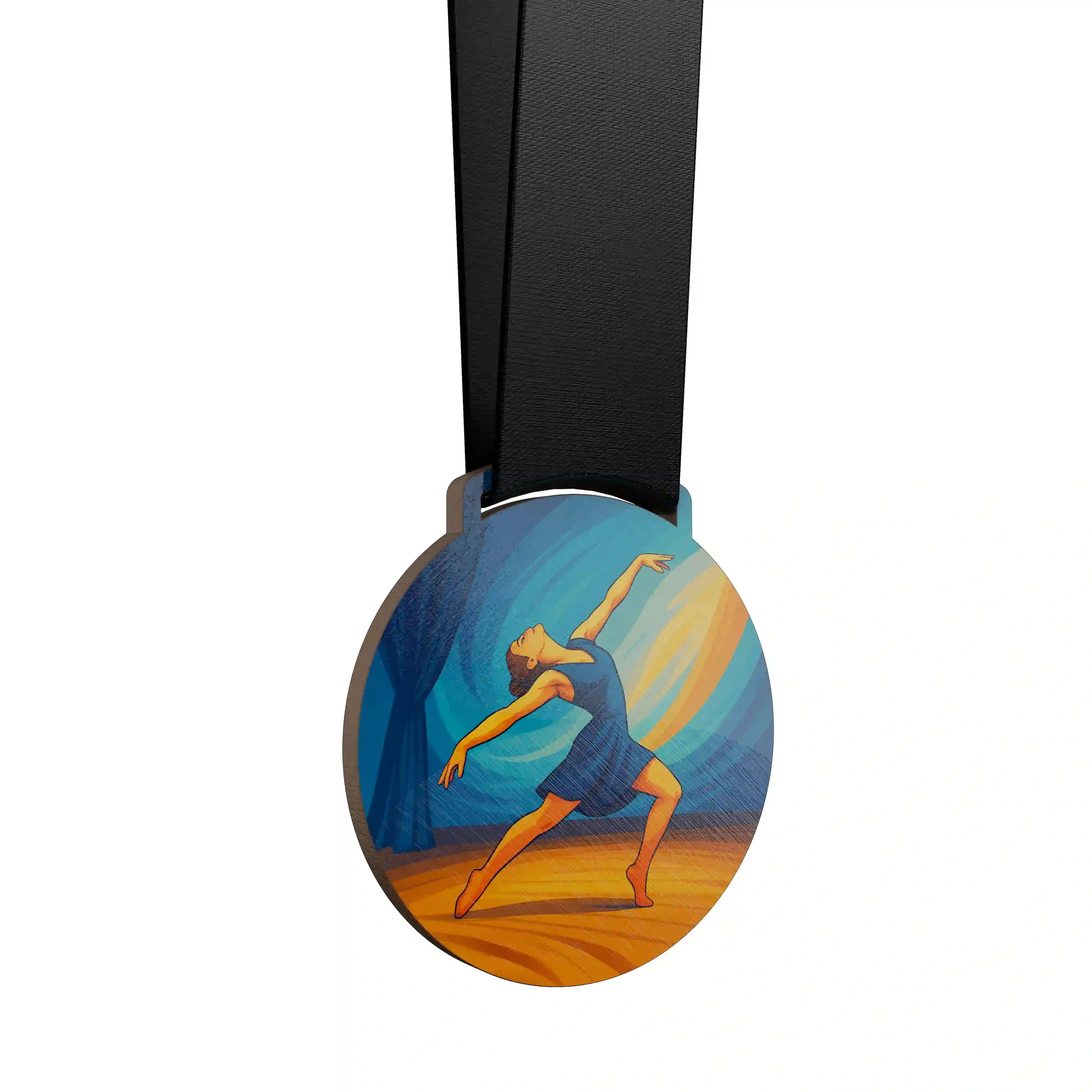 médaille bois danse moderne