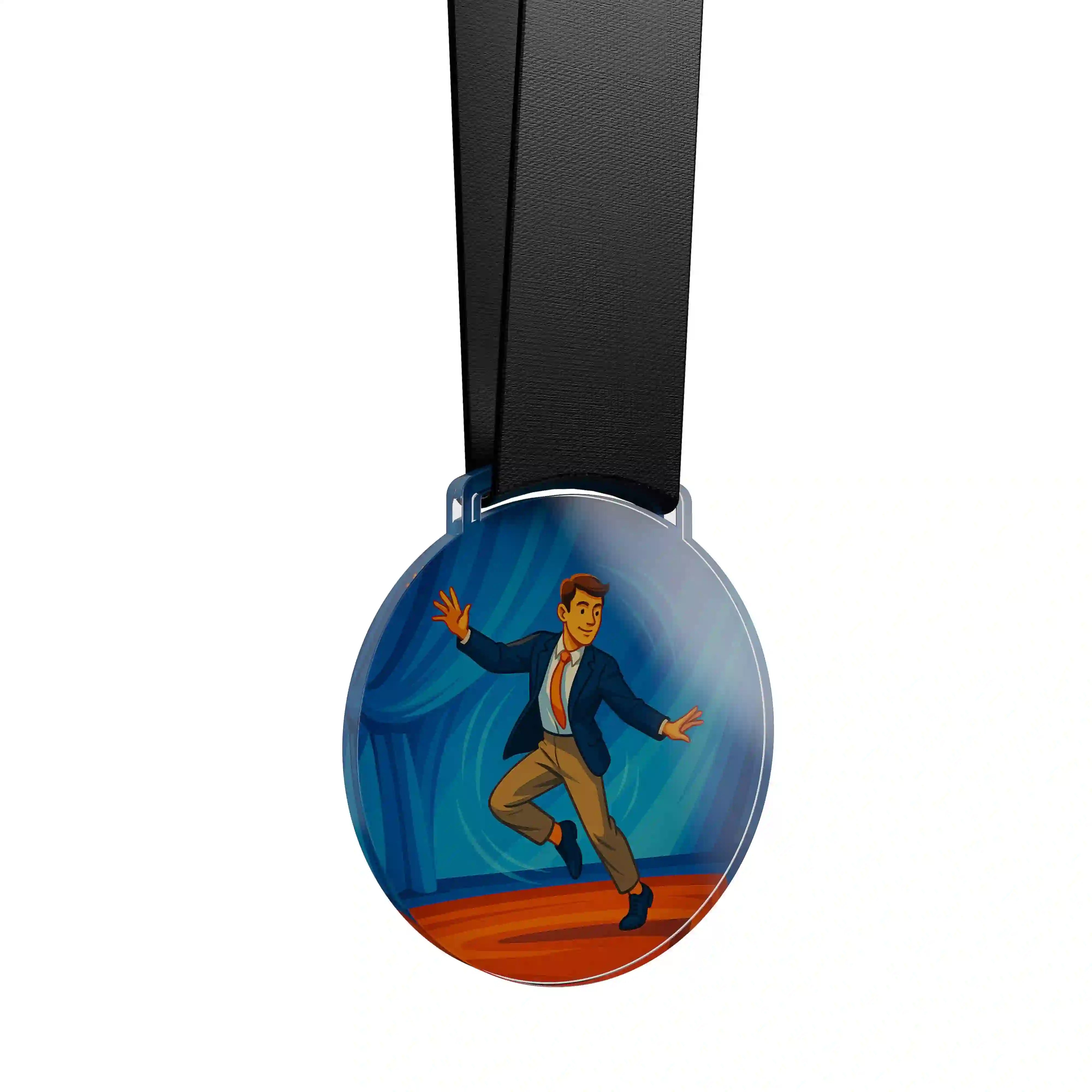 médaille en acrylique d'un danseur de swing