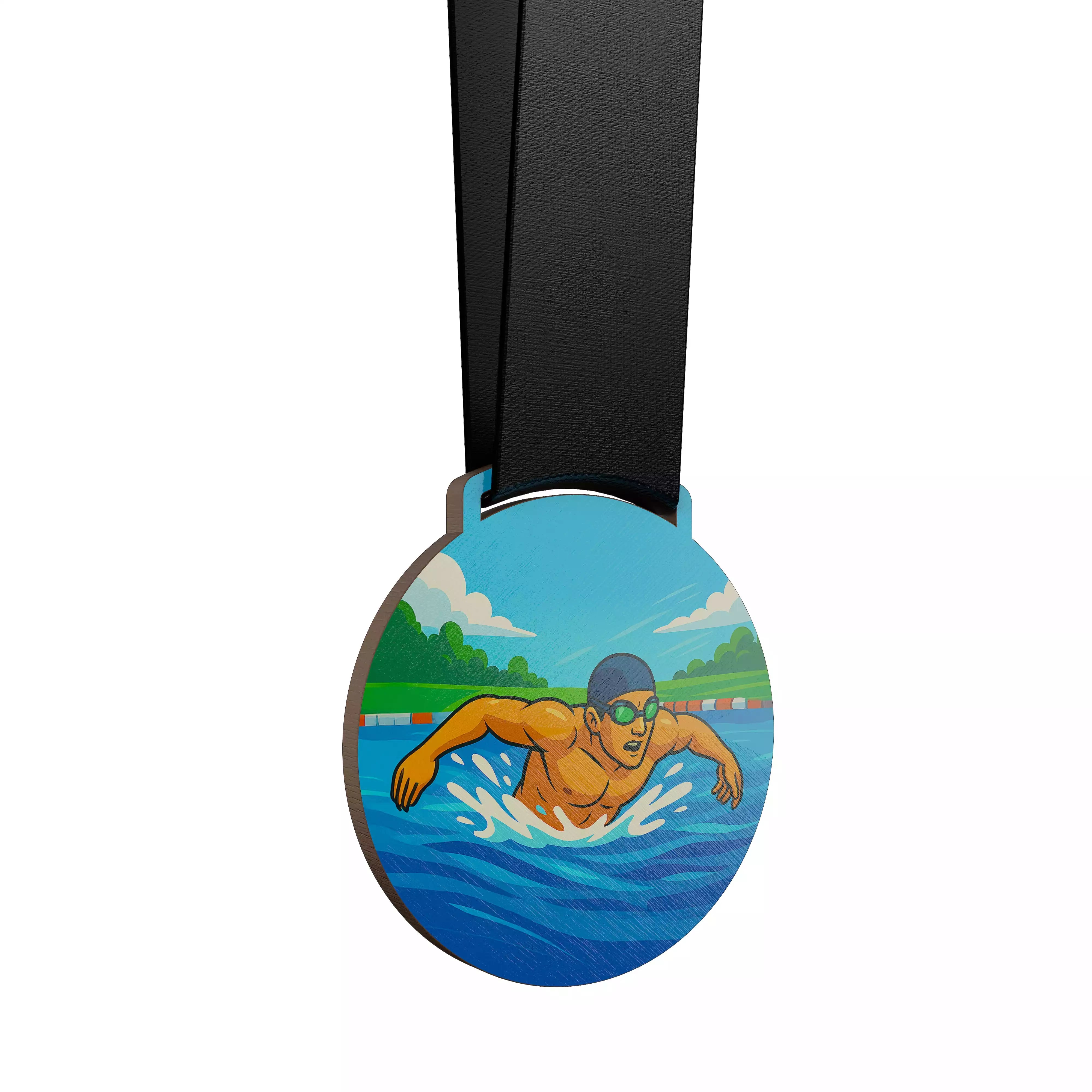 Médaille en bois personnalisable