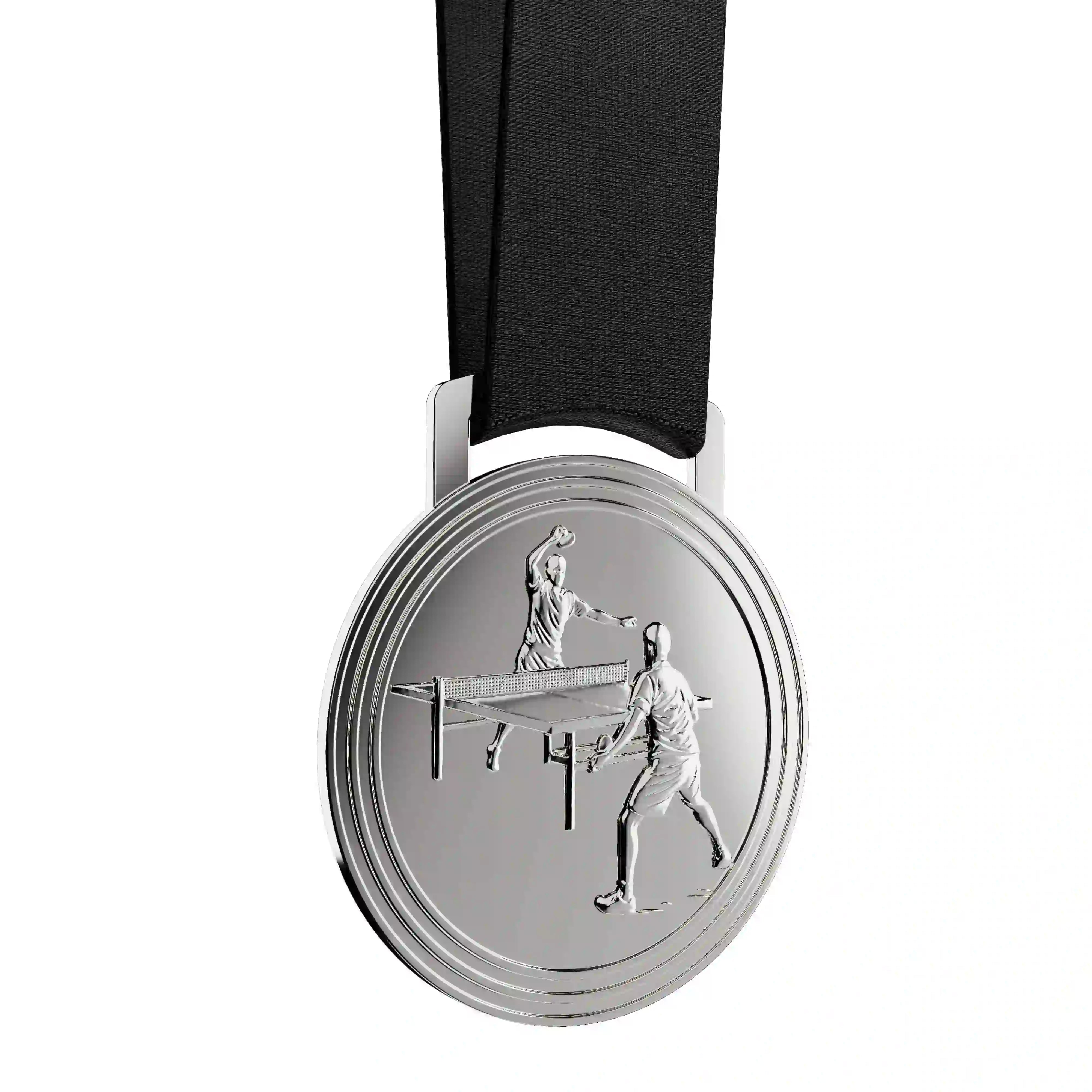médaille en argent d'un match de ping pong