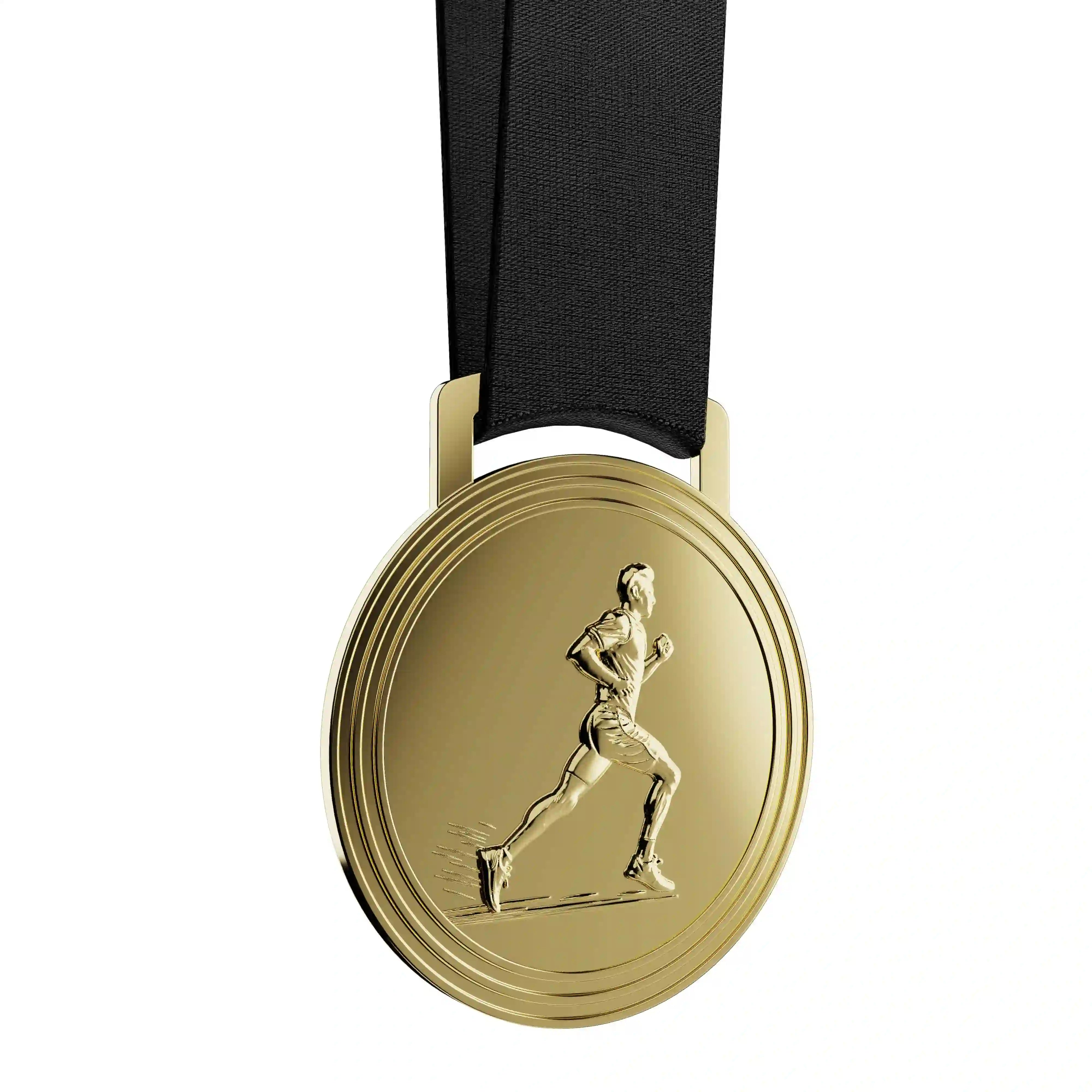 médaille or d'un coureur