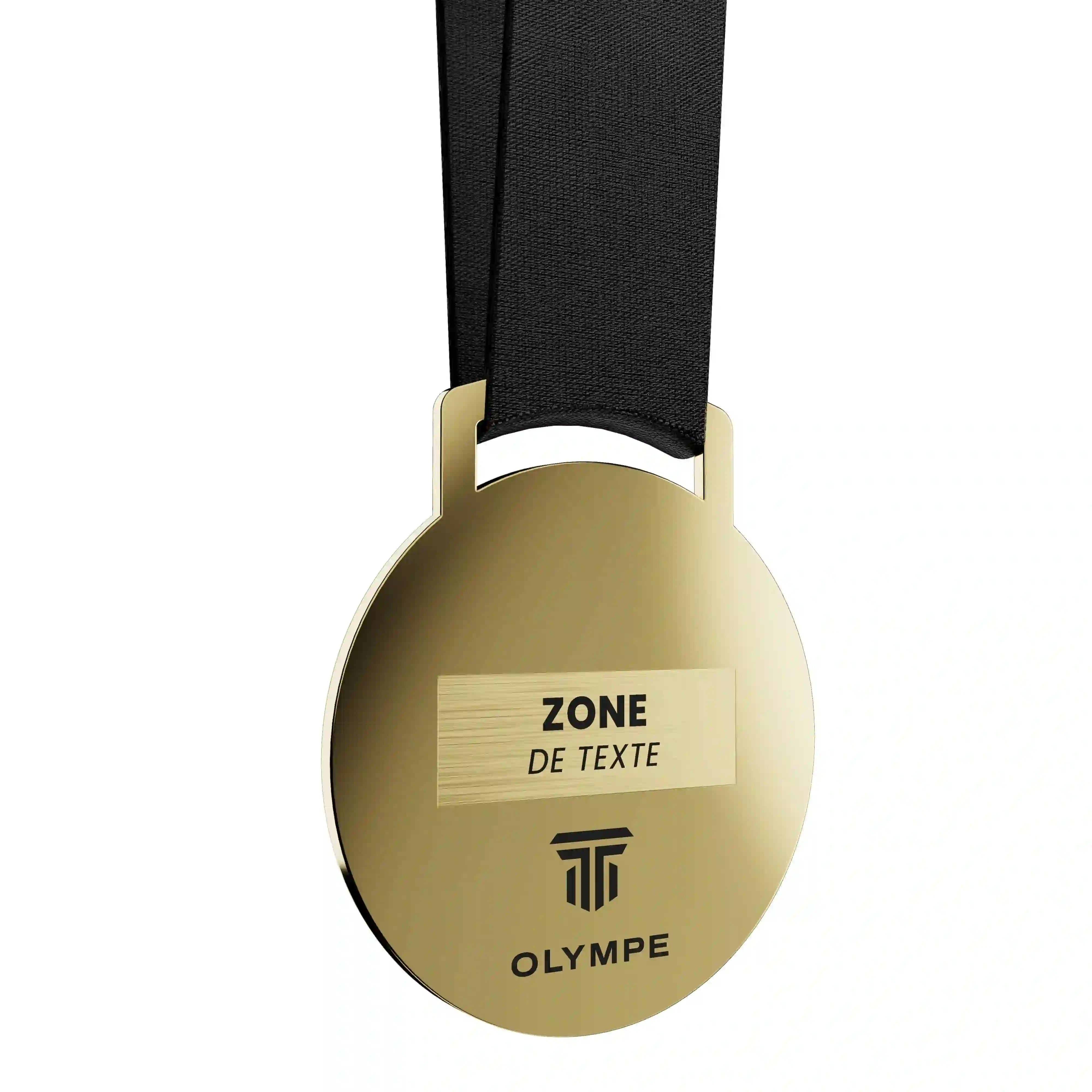dos de médaille or personnalisable