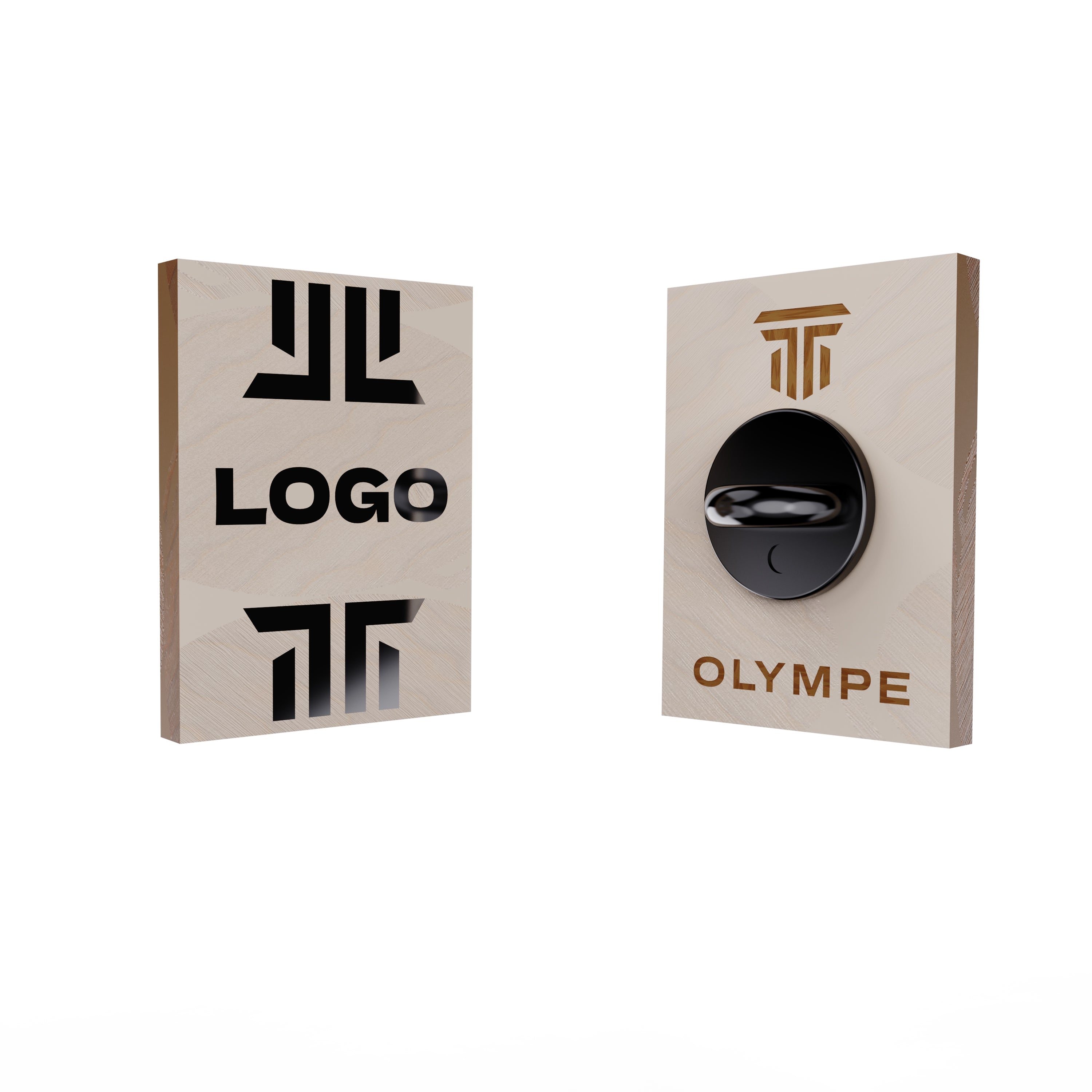 pins en bois personnalisable